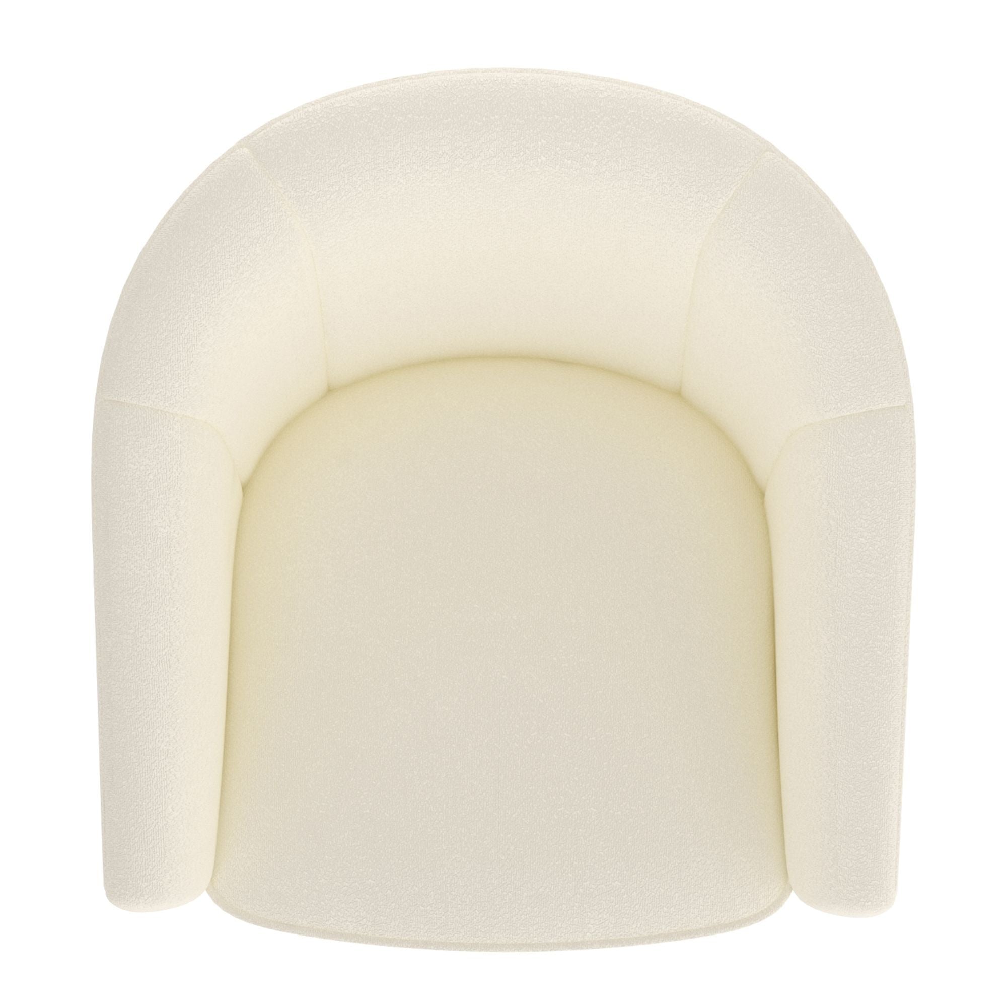 Tilsy 360° Swivel Accent Chair in Ivory Bouclé