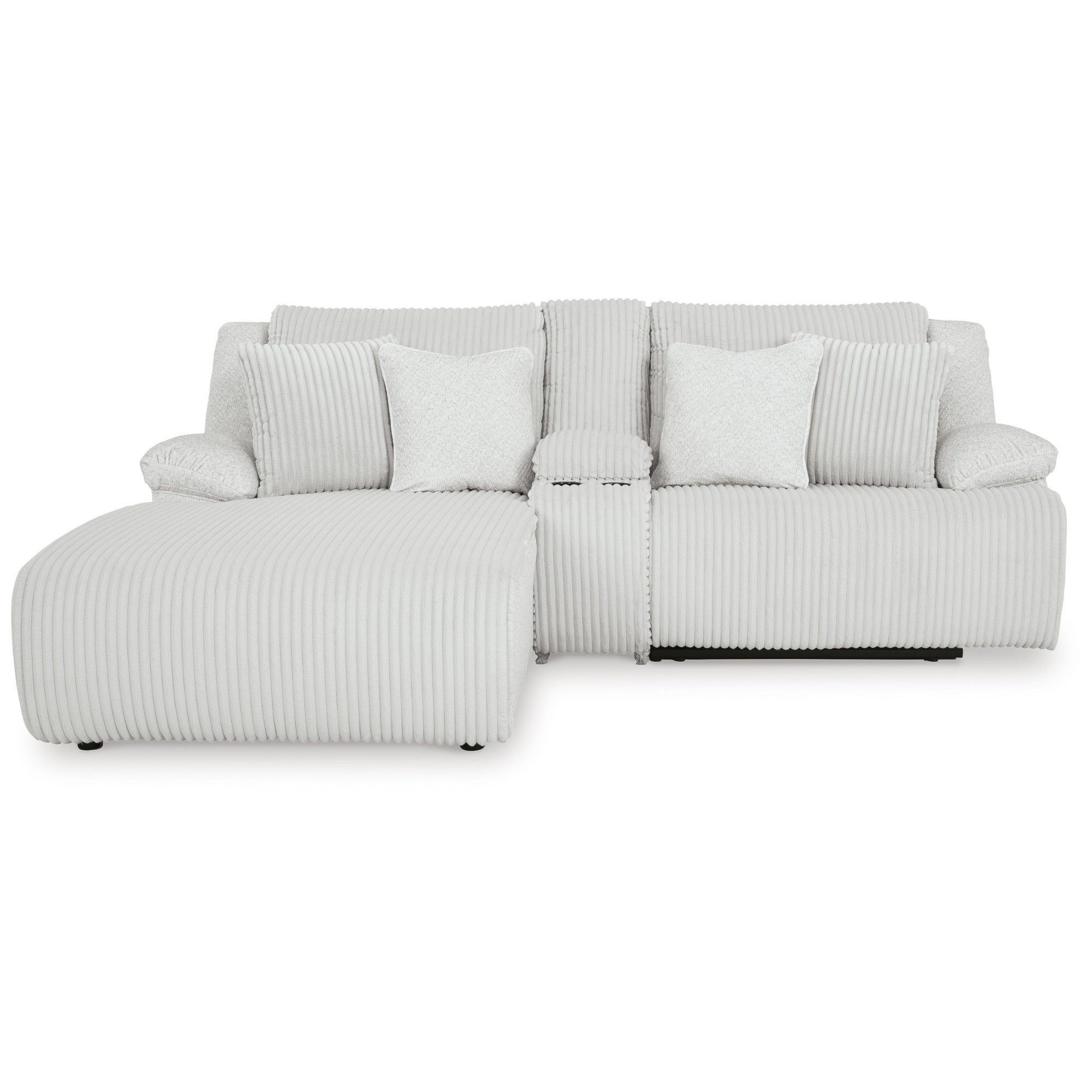 Top Tier 3-Piece Reclining Sectional Sofa with Chaise Alloy