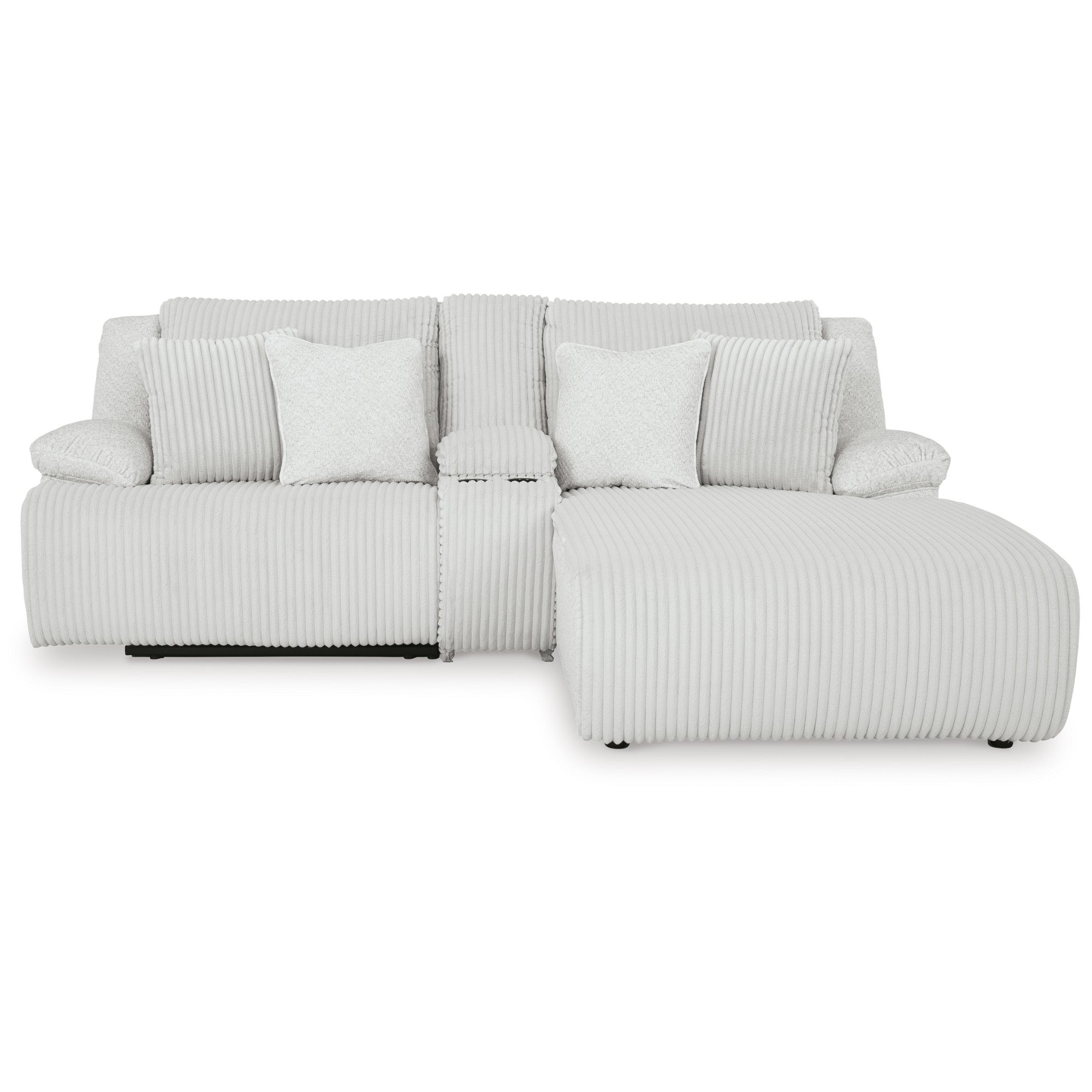 Top Tier 3-Piece Reclining Sectional Sofa with Chaise Alloy