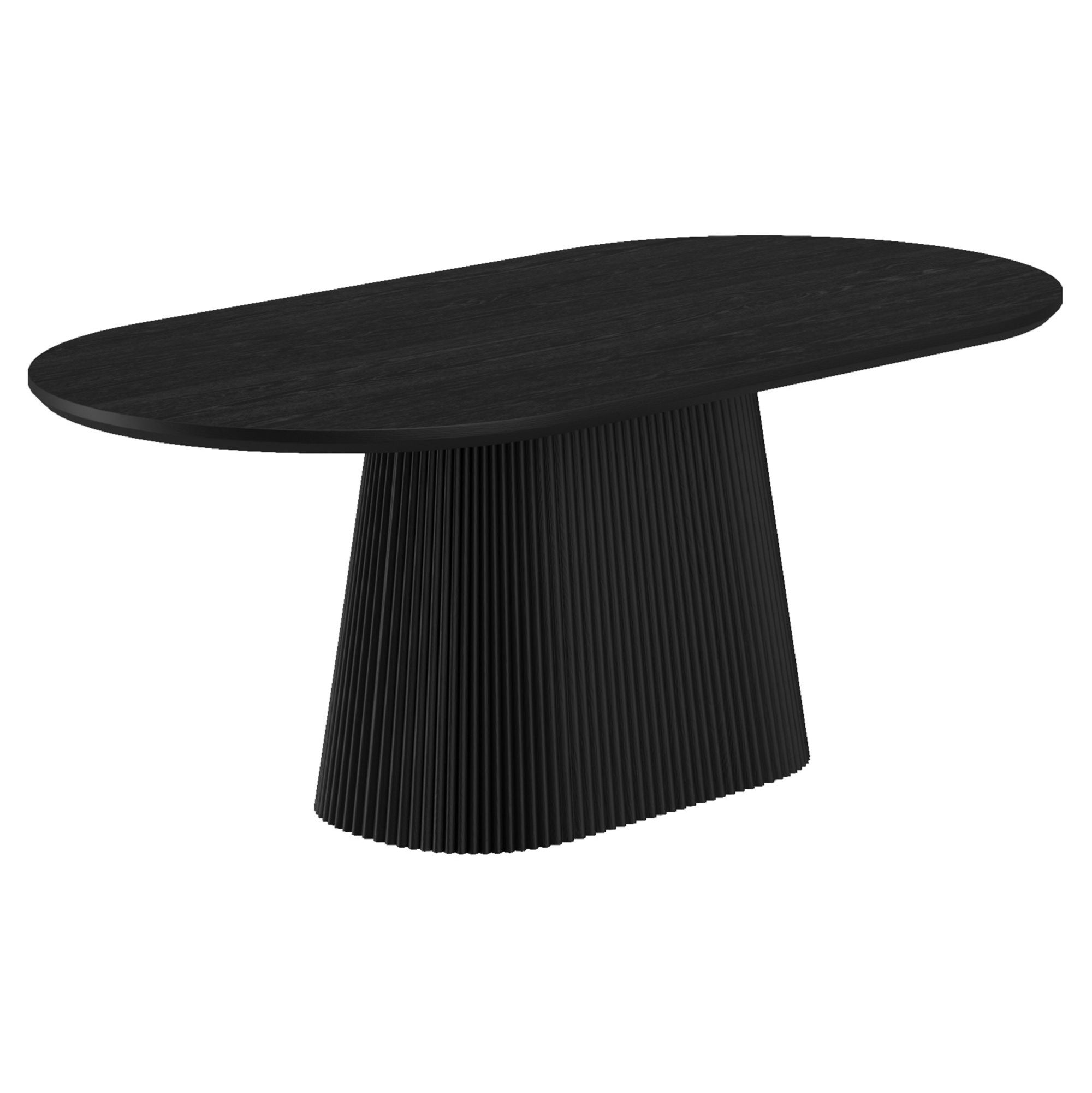 Tovas 79" Oval Dining Table in Black