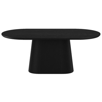 Tovas 79" Oval Dining Table in Black