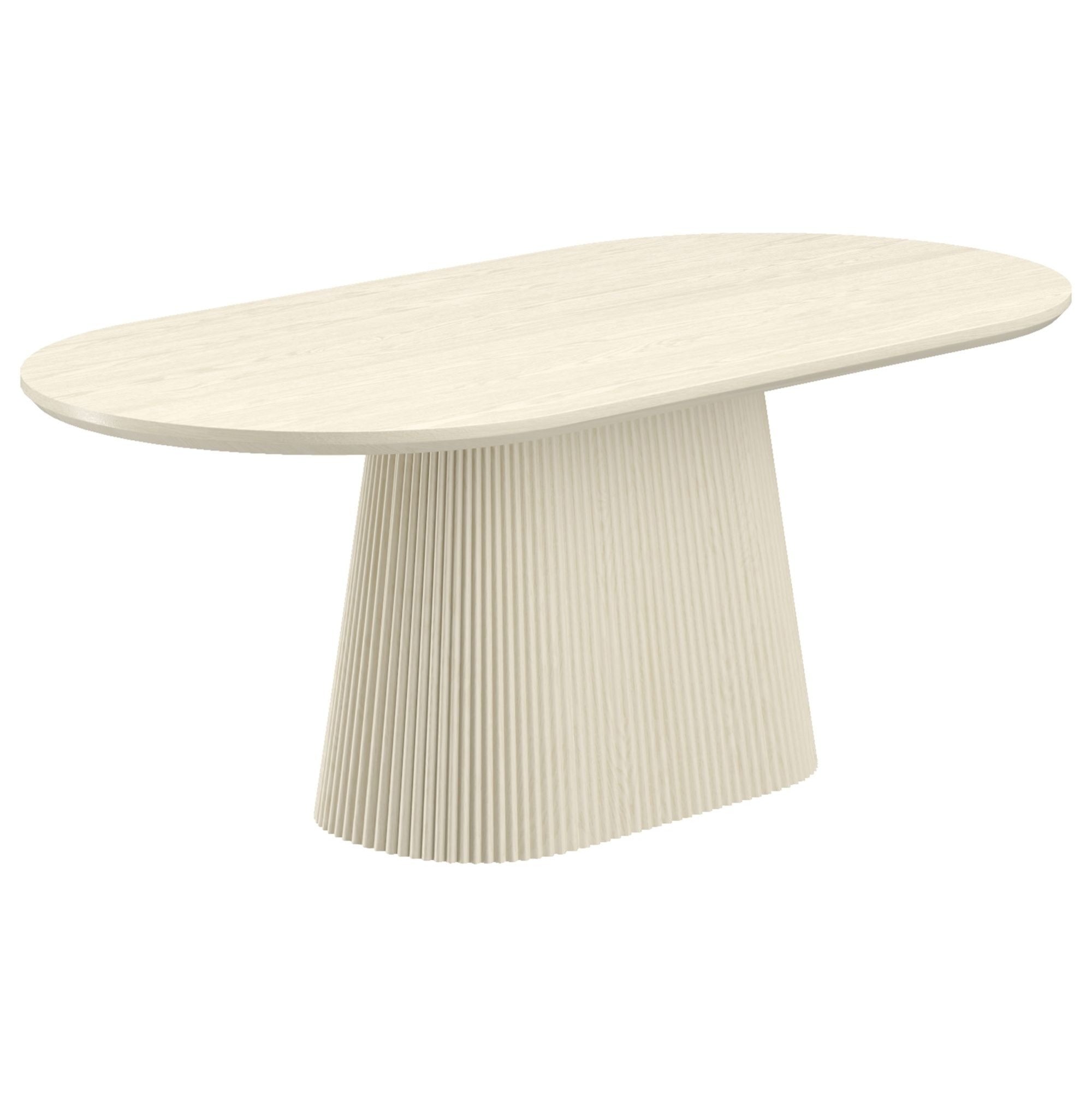 Tovas 79" Oval Dining Table in Ivory
