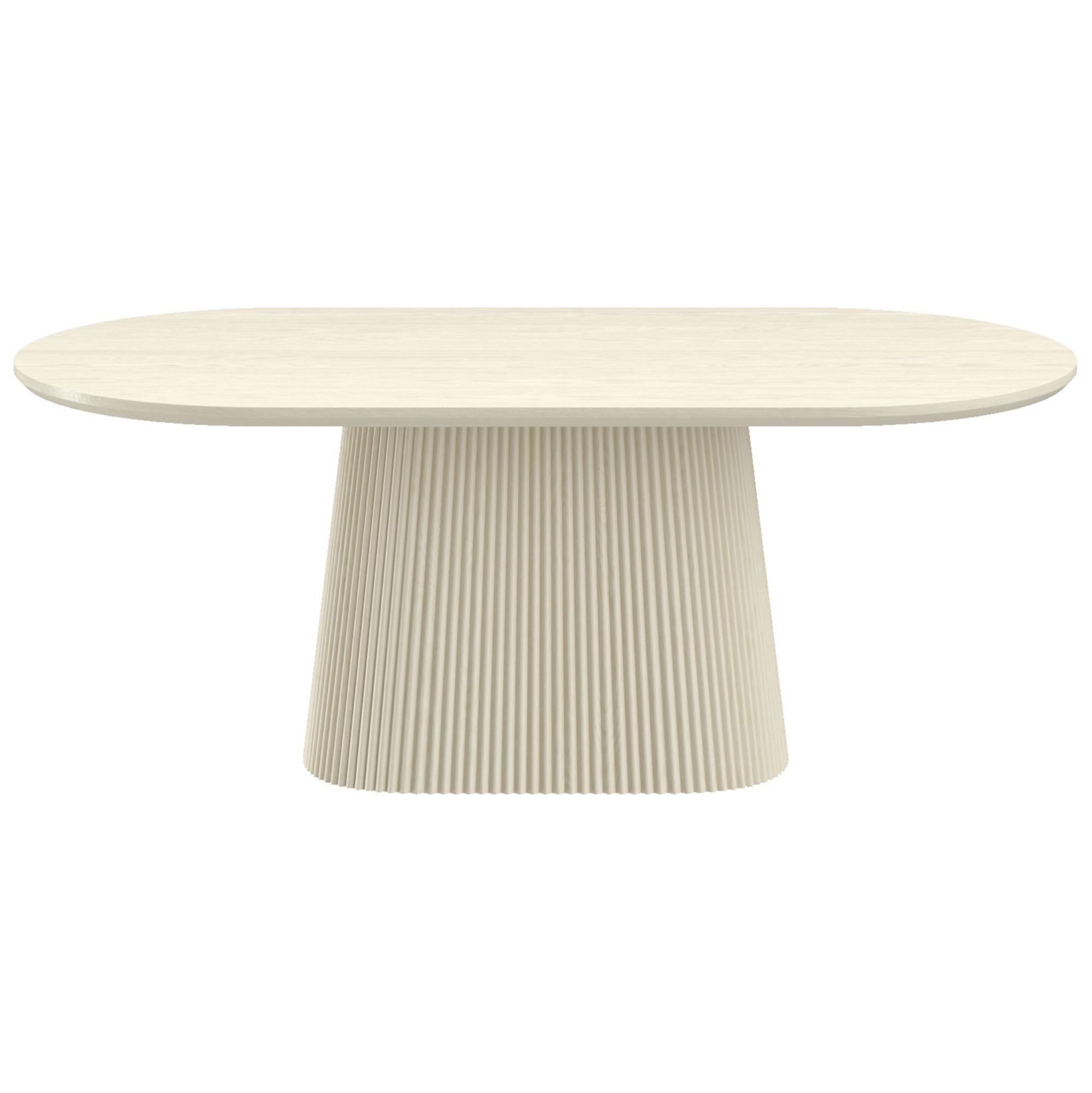 Tovas 79" Oval Dining Table in Ivory