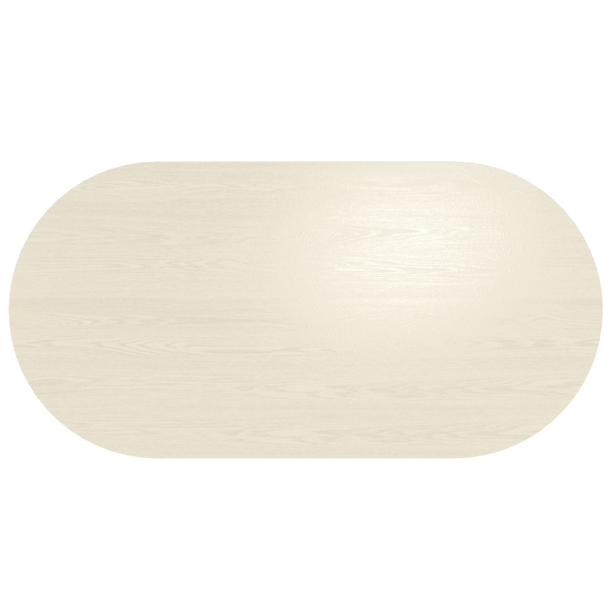 Tovas 79" Oval Dining Table in Ivory