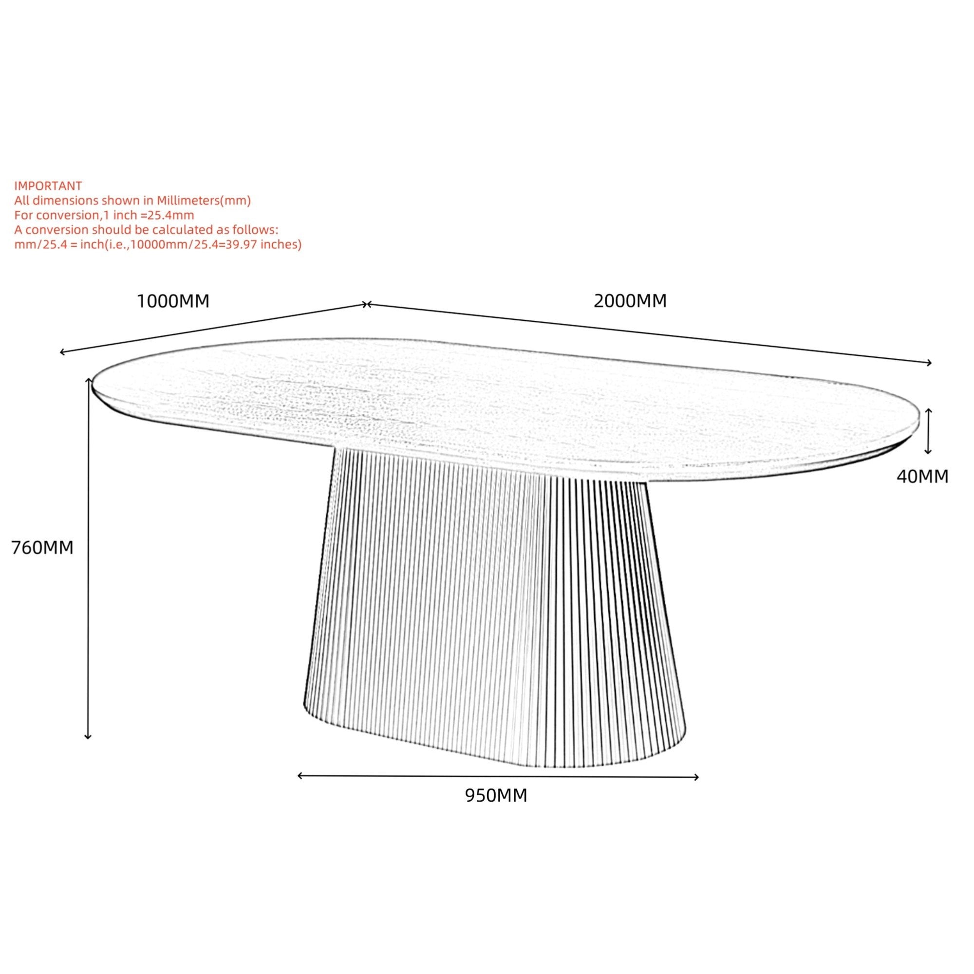 Tovas 79" Oval Dining Table in Natural