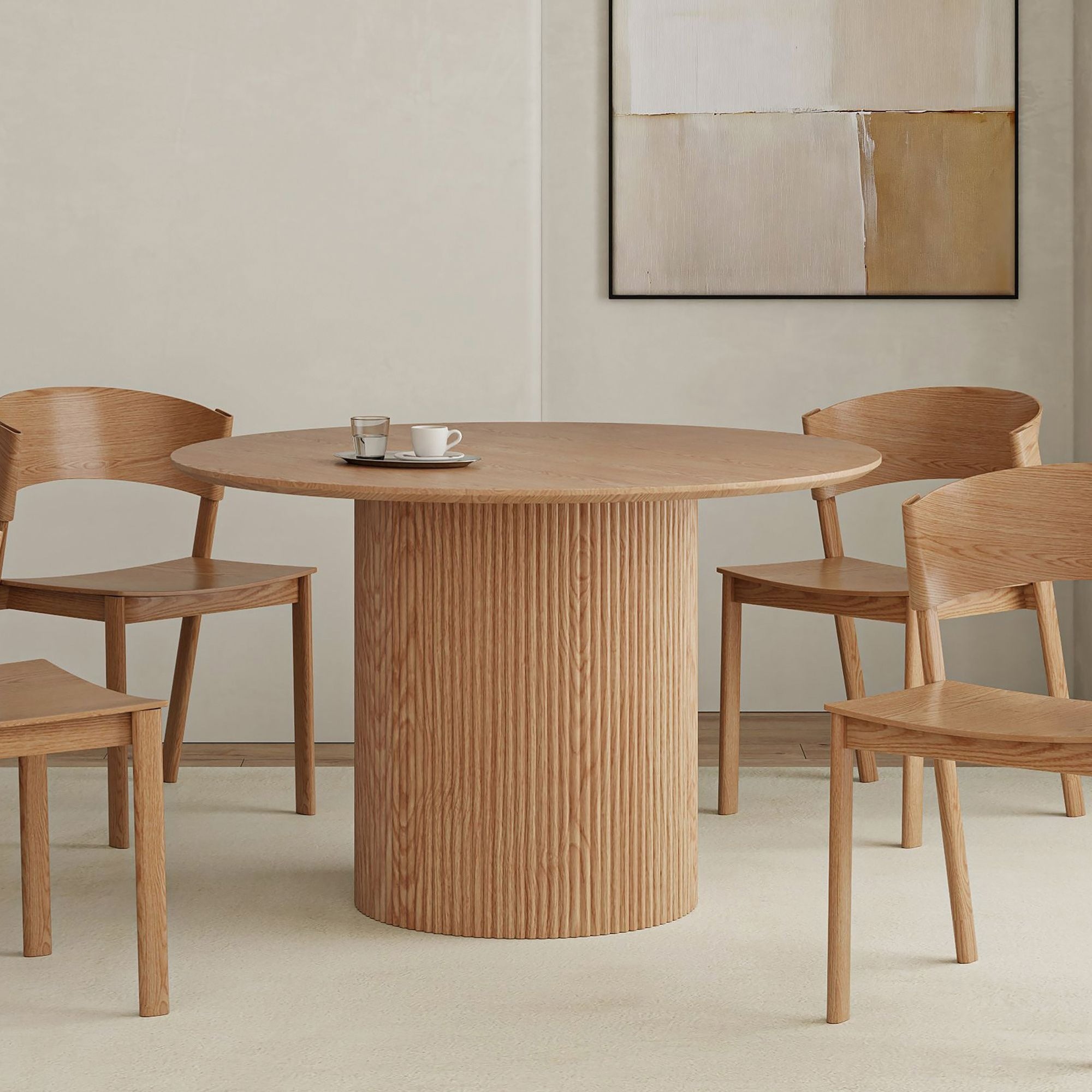 Tovas 47" Round Dining Table in Natural