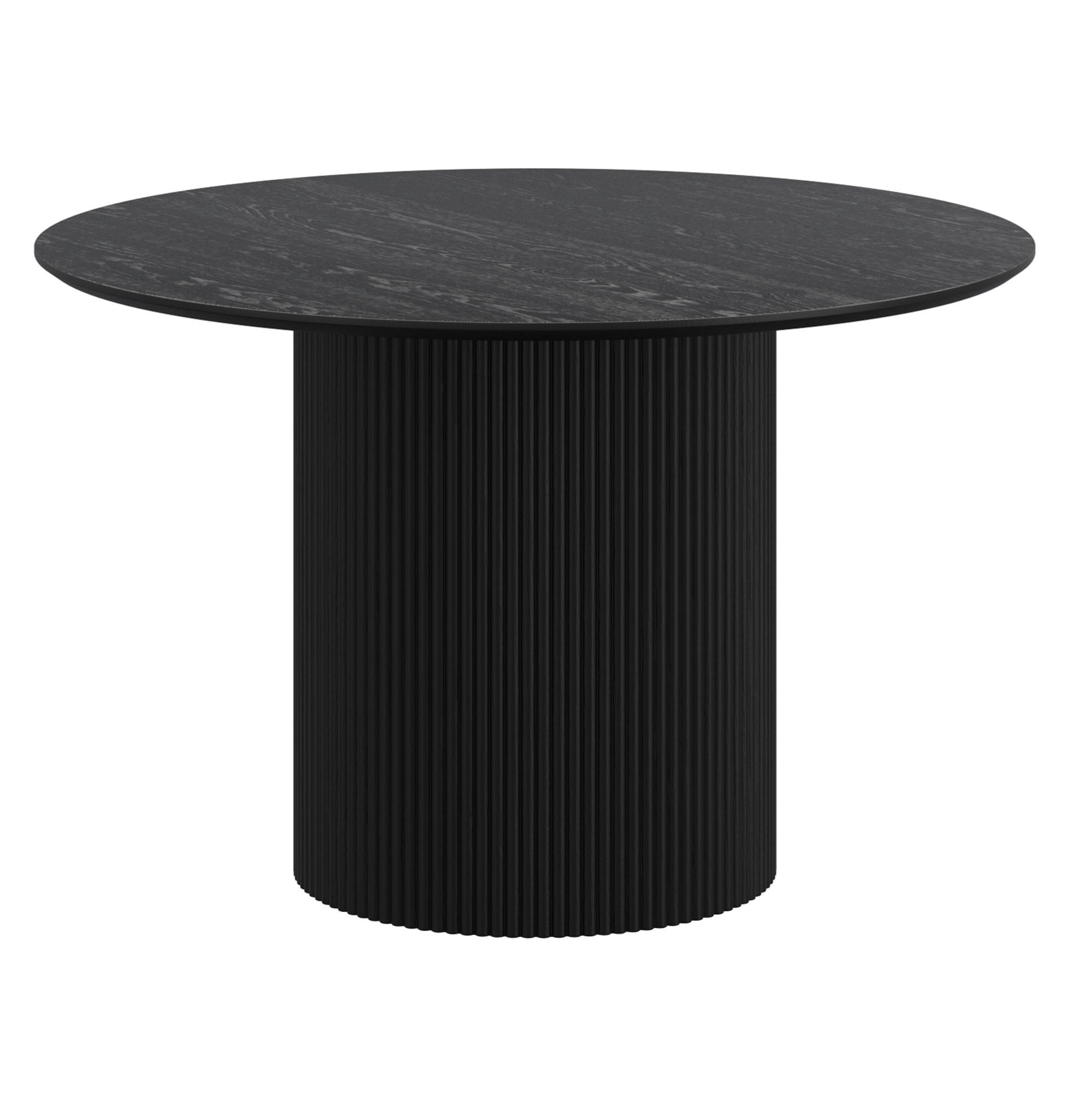 Tovas 47" Round Dining Table in Black