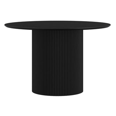 Tovas 47" Round Dining Table in Black