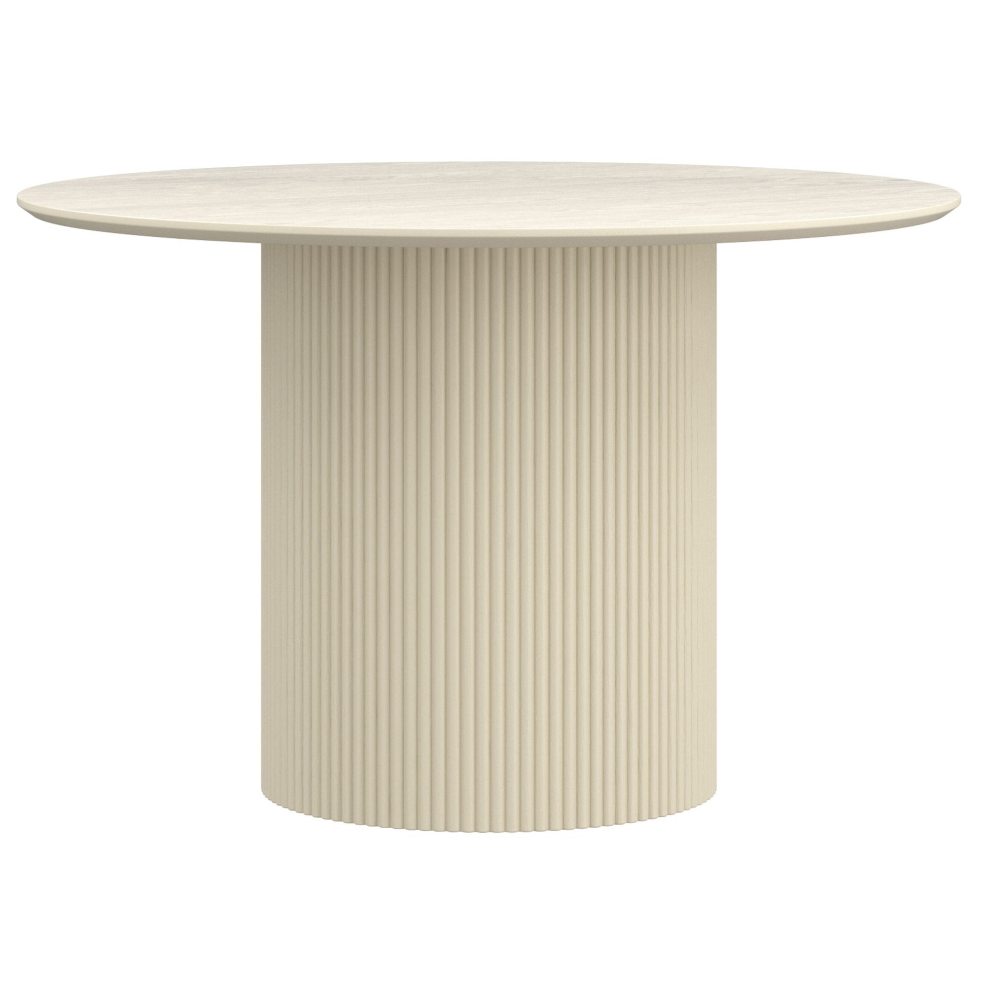 Tovas 47" Round Dining Table in Ivory