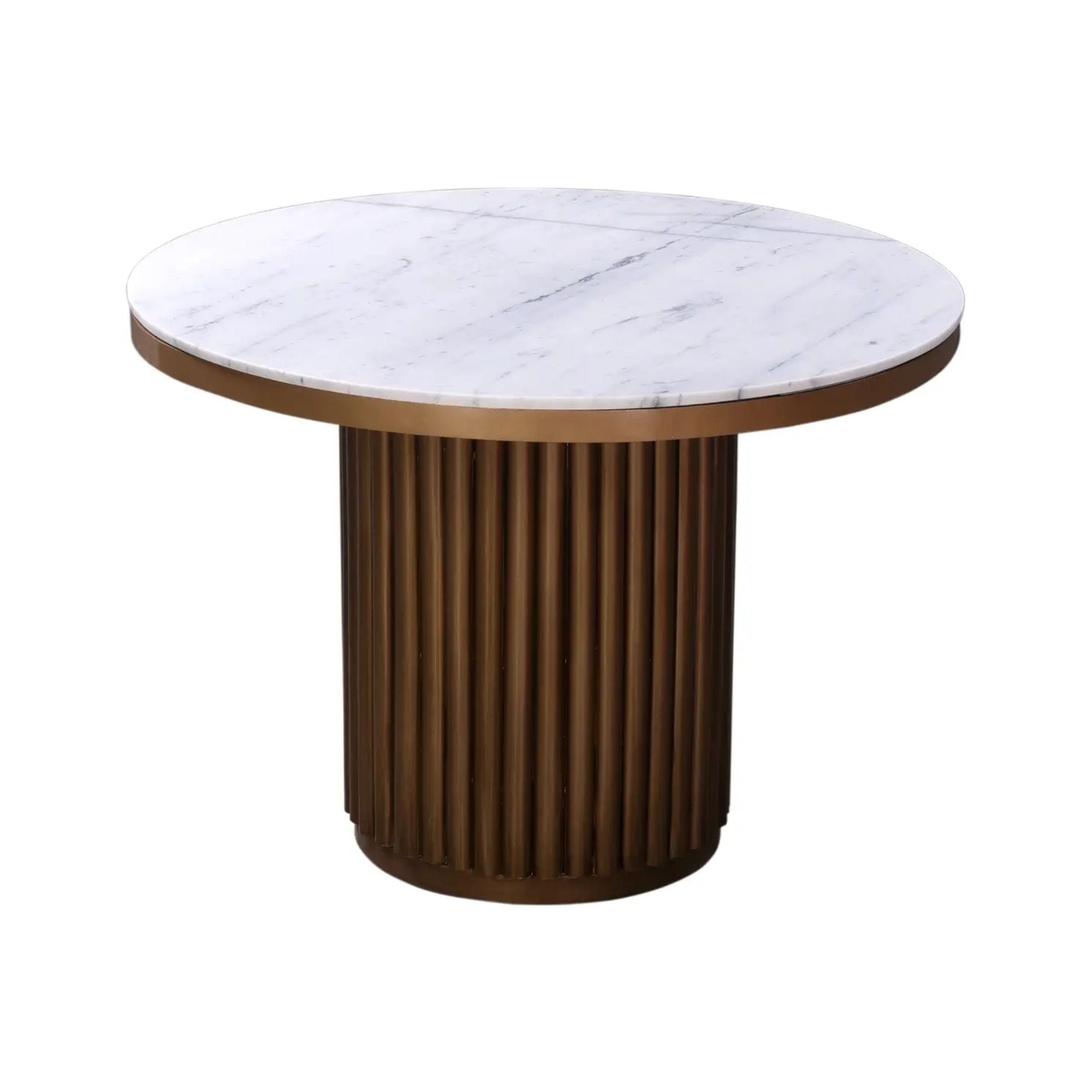 Moe's Home Tower Collection Dining Table White Marble | CastleUp Experience Centre Online Furniture