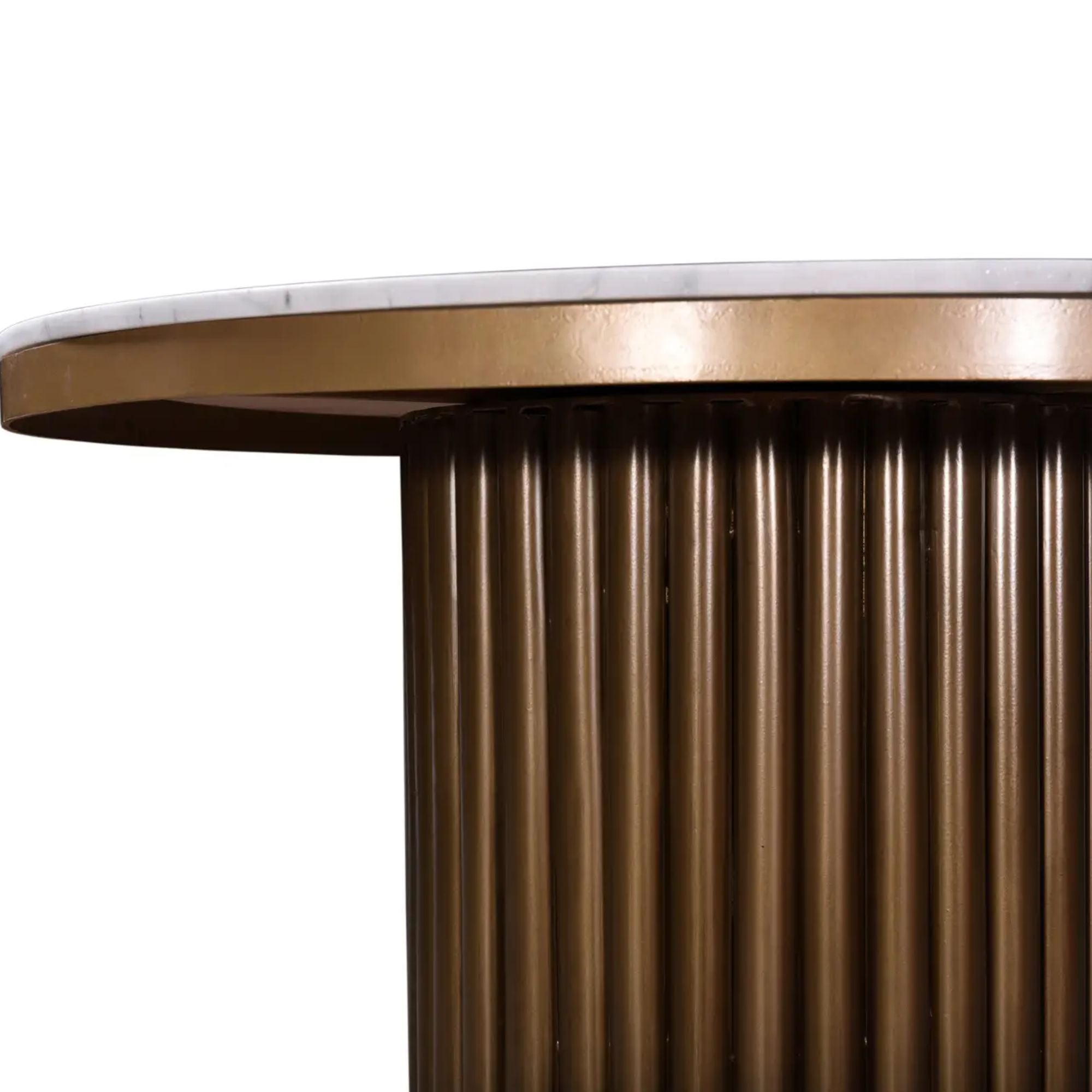 Moe's Home Tower Collection Dining Table White Marble | CastleUp Experience Centre Online Furniture