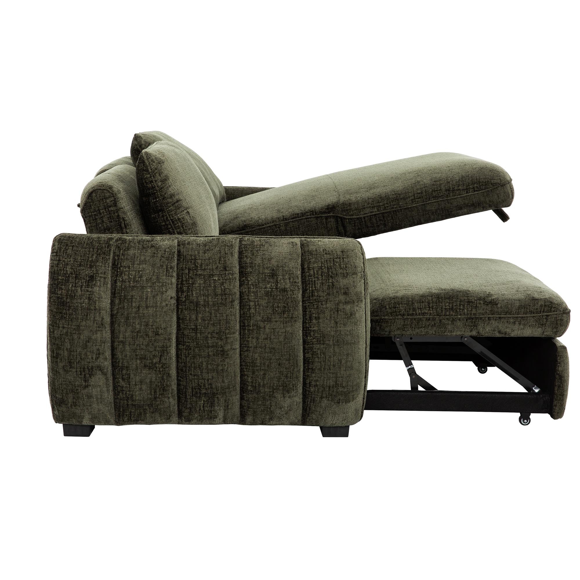 Tregenna Storage Chaise Sectional Sleeper Forest Green (Pre-Order)