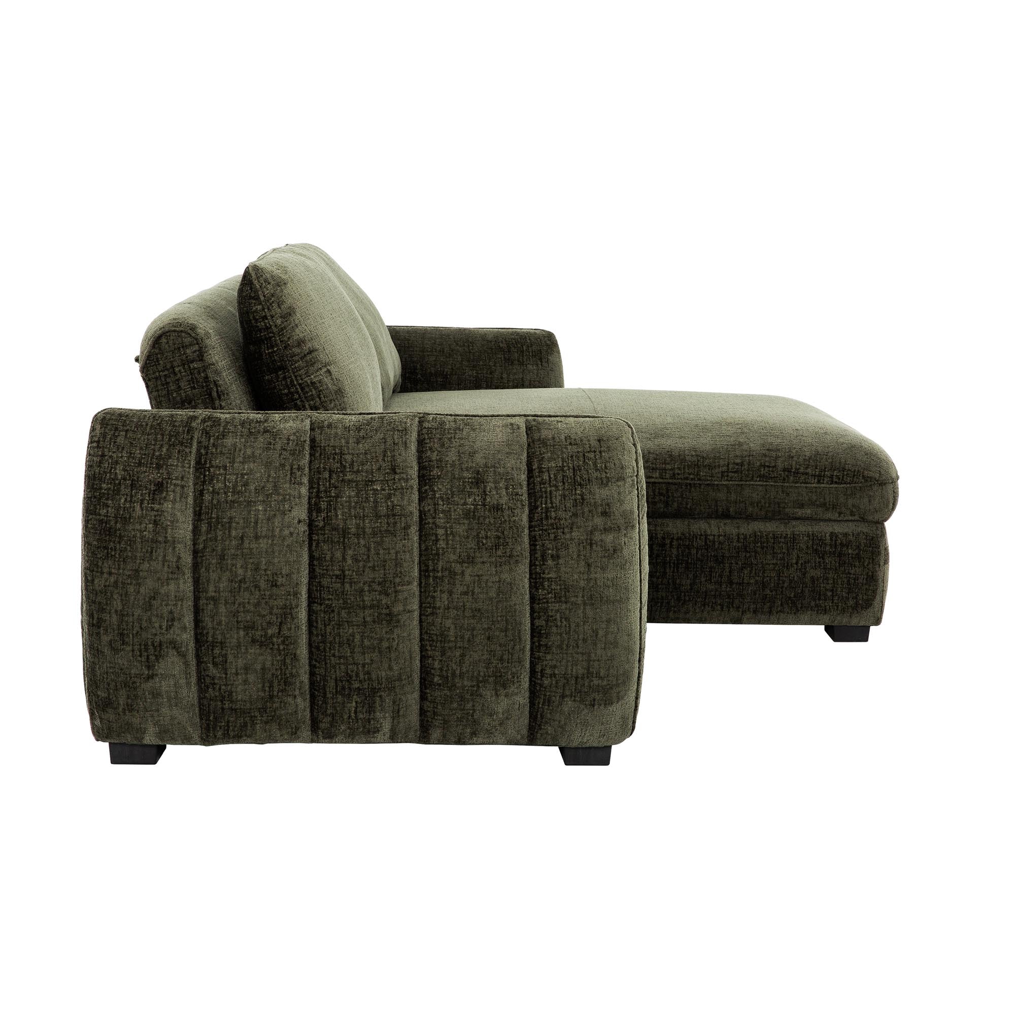 Tregenna Storage Chaise Sectional Sleeper Forest Green (Pre-Order)