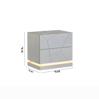 Tresoria Nightstand in Light Grey | CastleUp Experience Centre