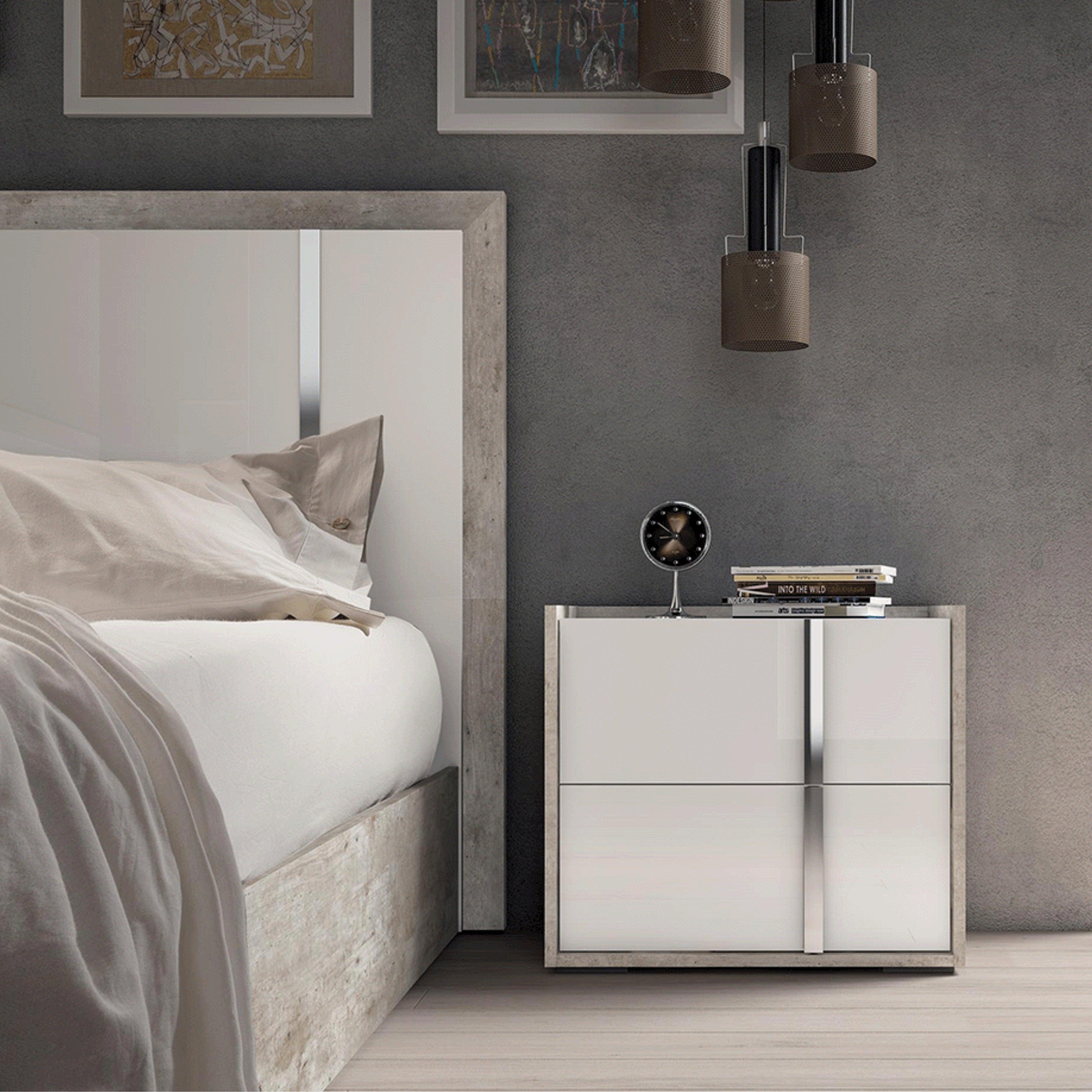 Made in Italy Treviso Italian Modern Night Stand