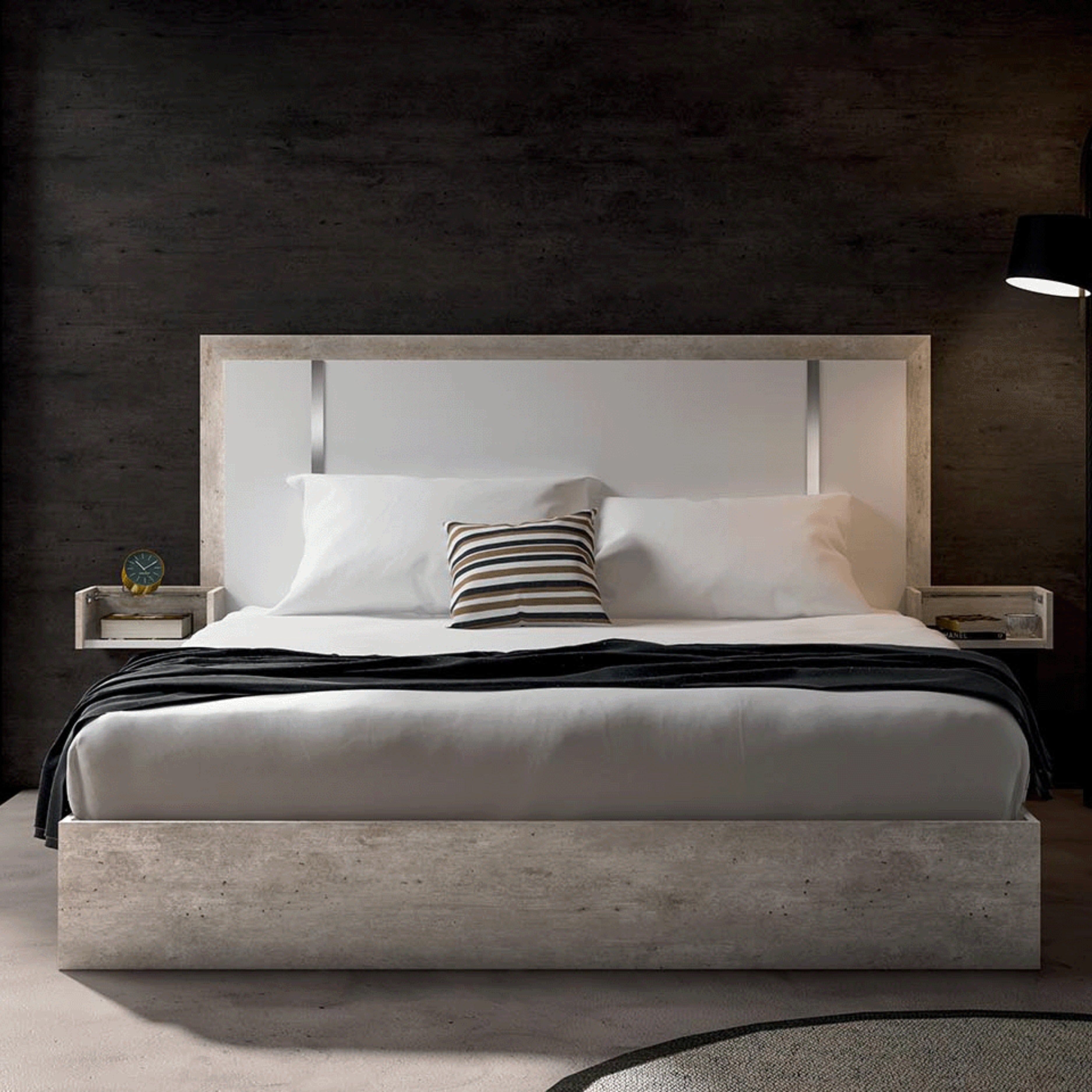 Made in Italy Treviso Italian Modern Panel Bed