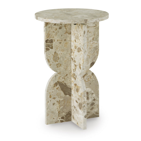 Treygan Marble Accent Table Beige | CastleUp Experience Centre Online Furniture
