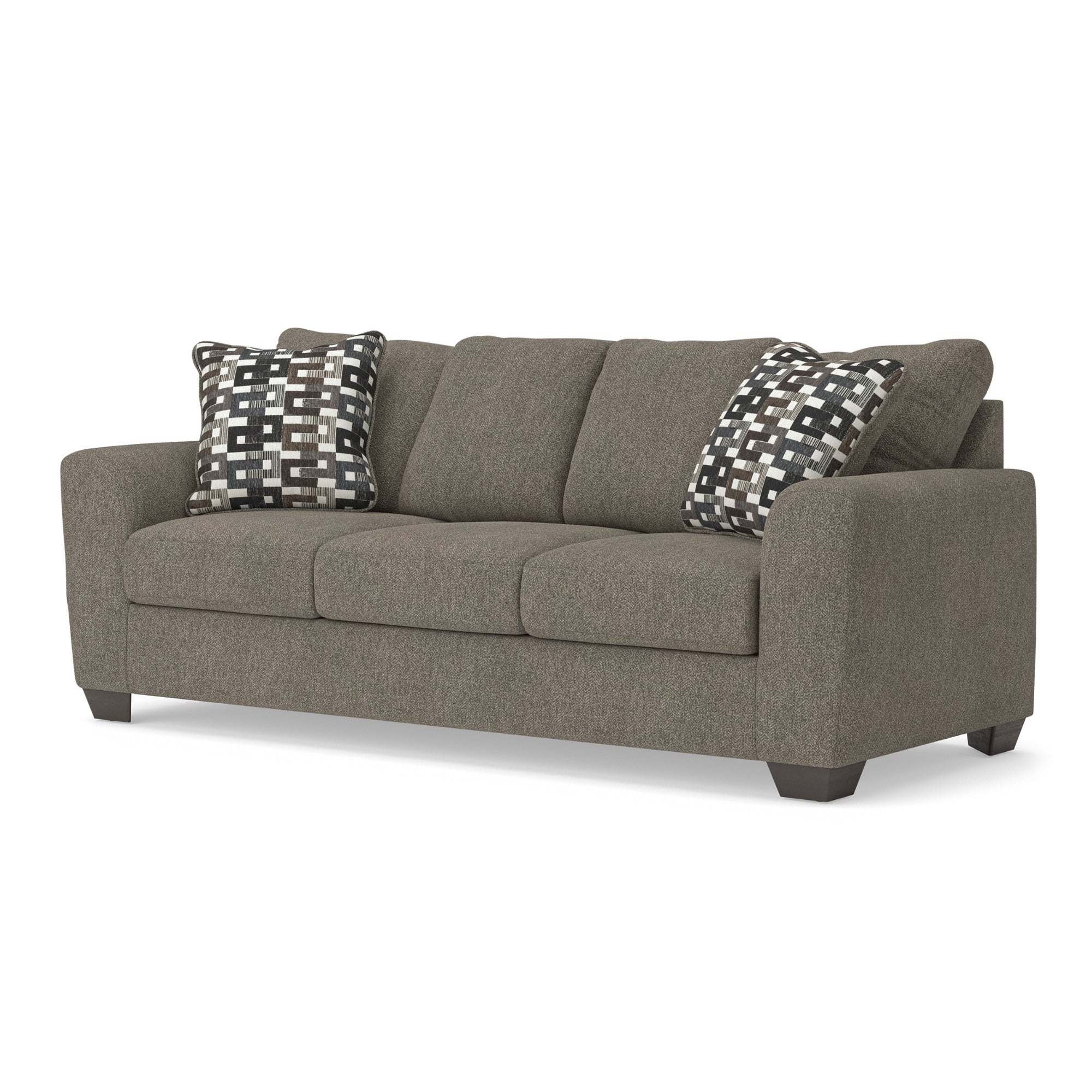 Triston-Peaks Sofa in Suede