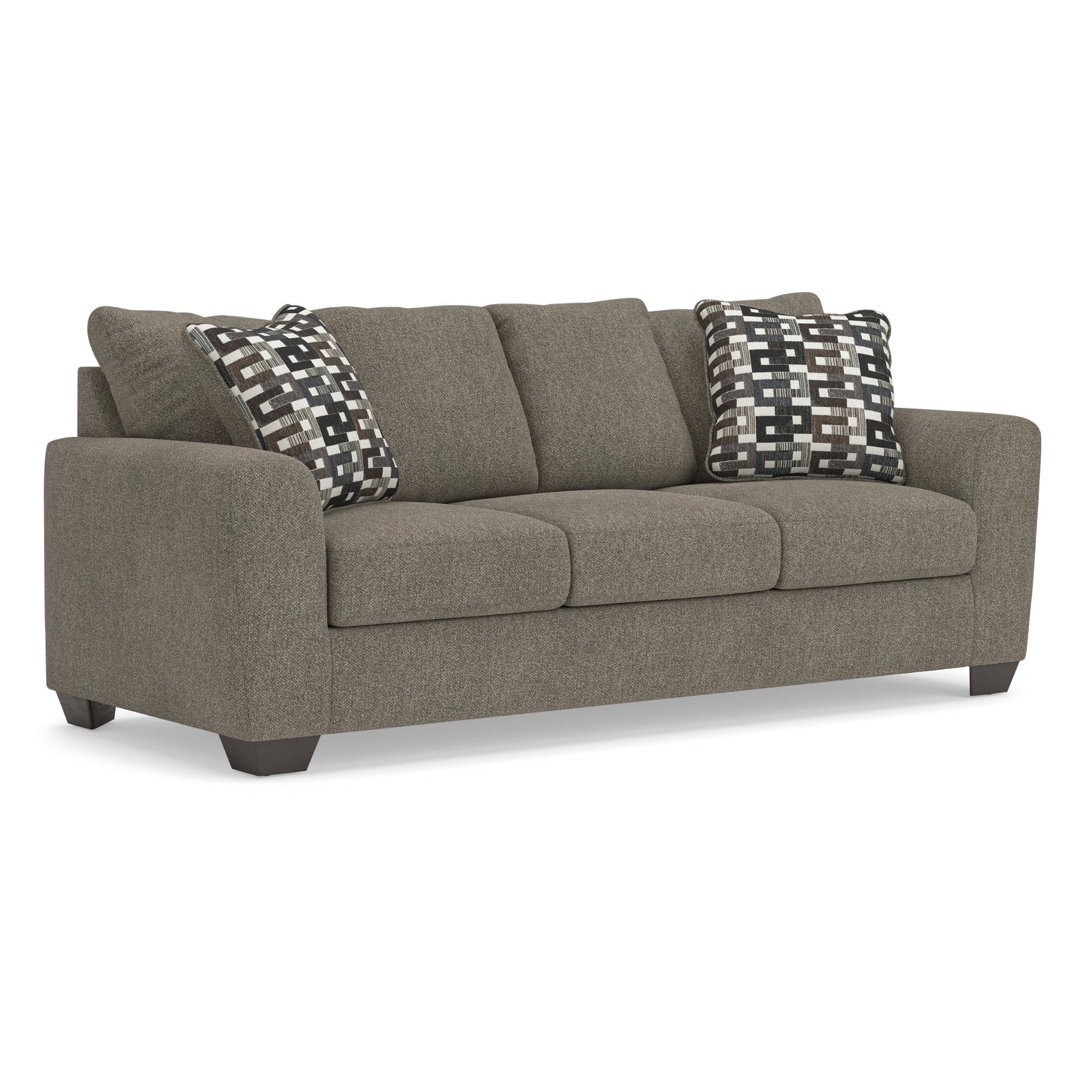 Triston-Peaks Sofa in Suede