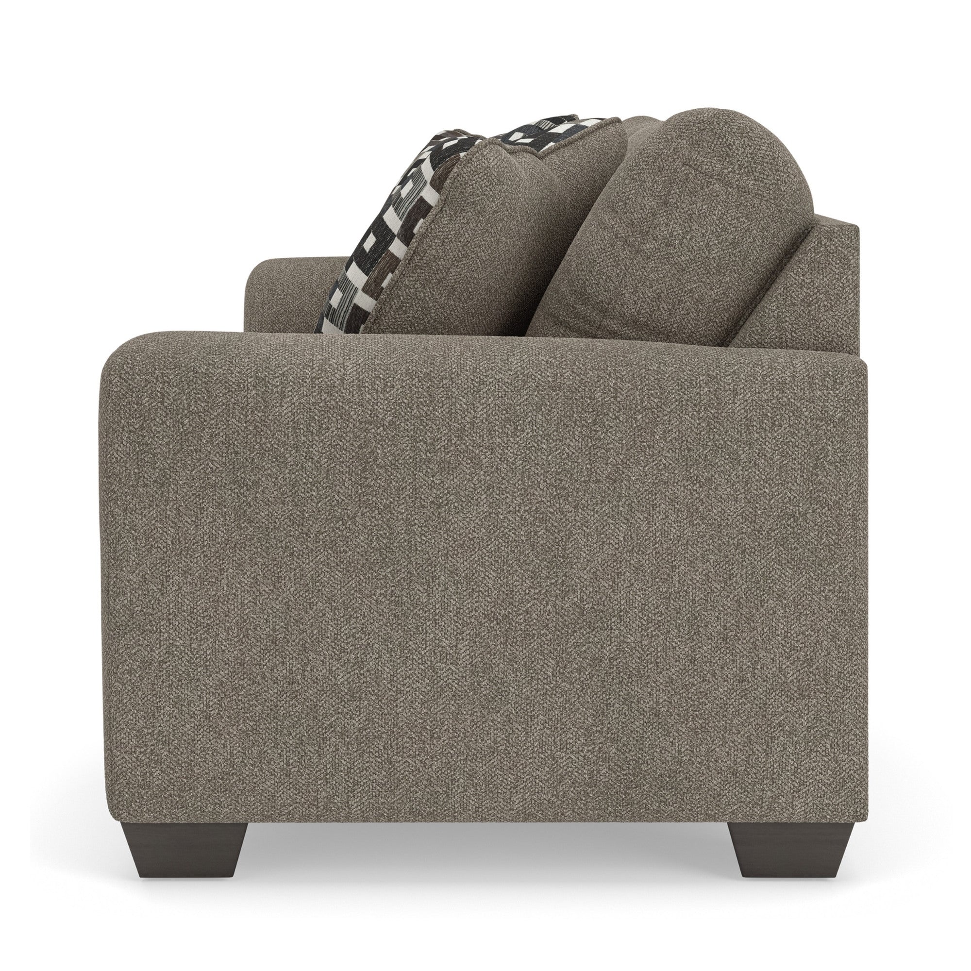 Triston-Peaks Sofa in Suede