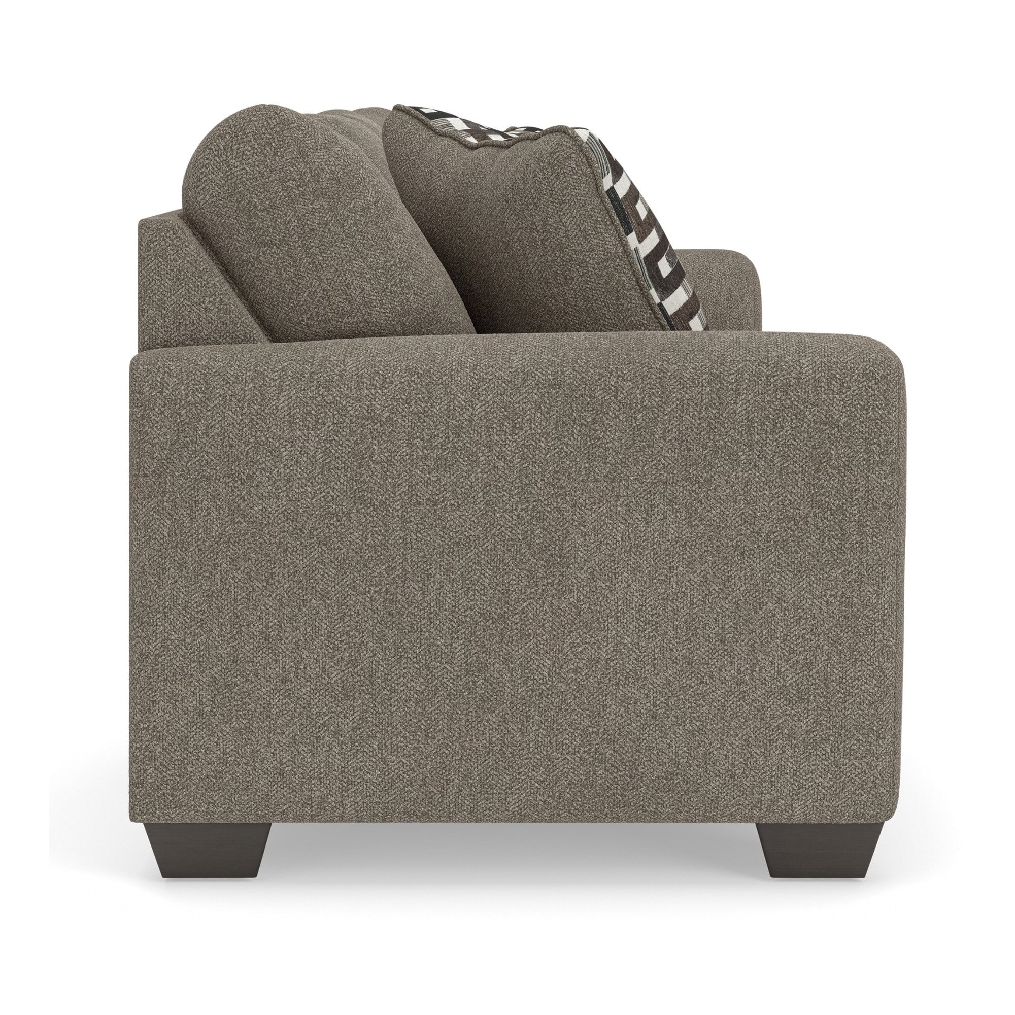Triston-Peaks Sofa in Suede
