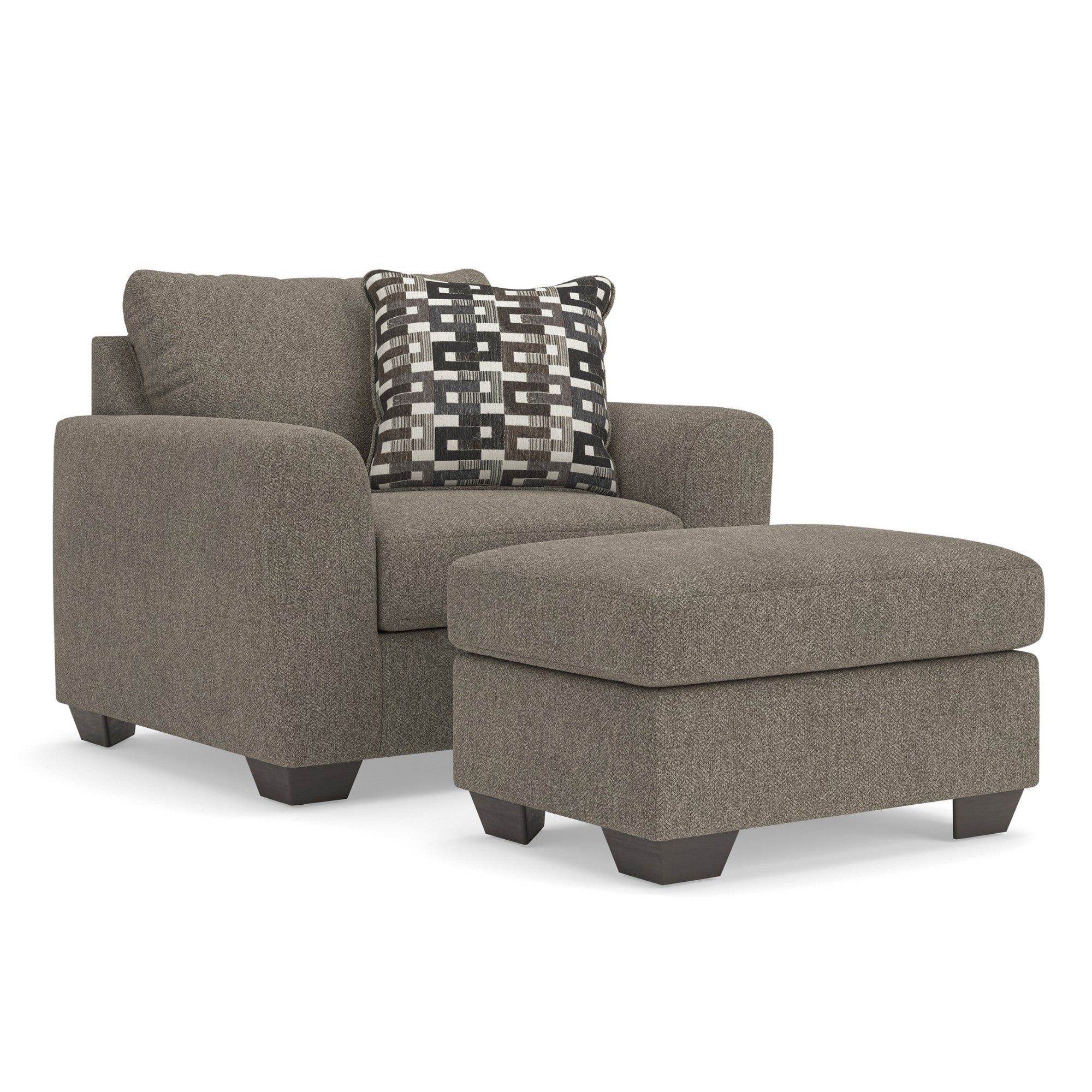 Triston-Peaks Sofa Set in Suede