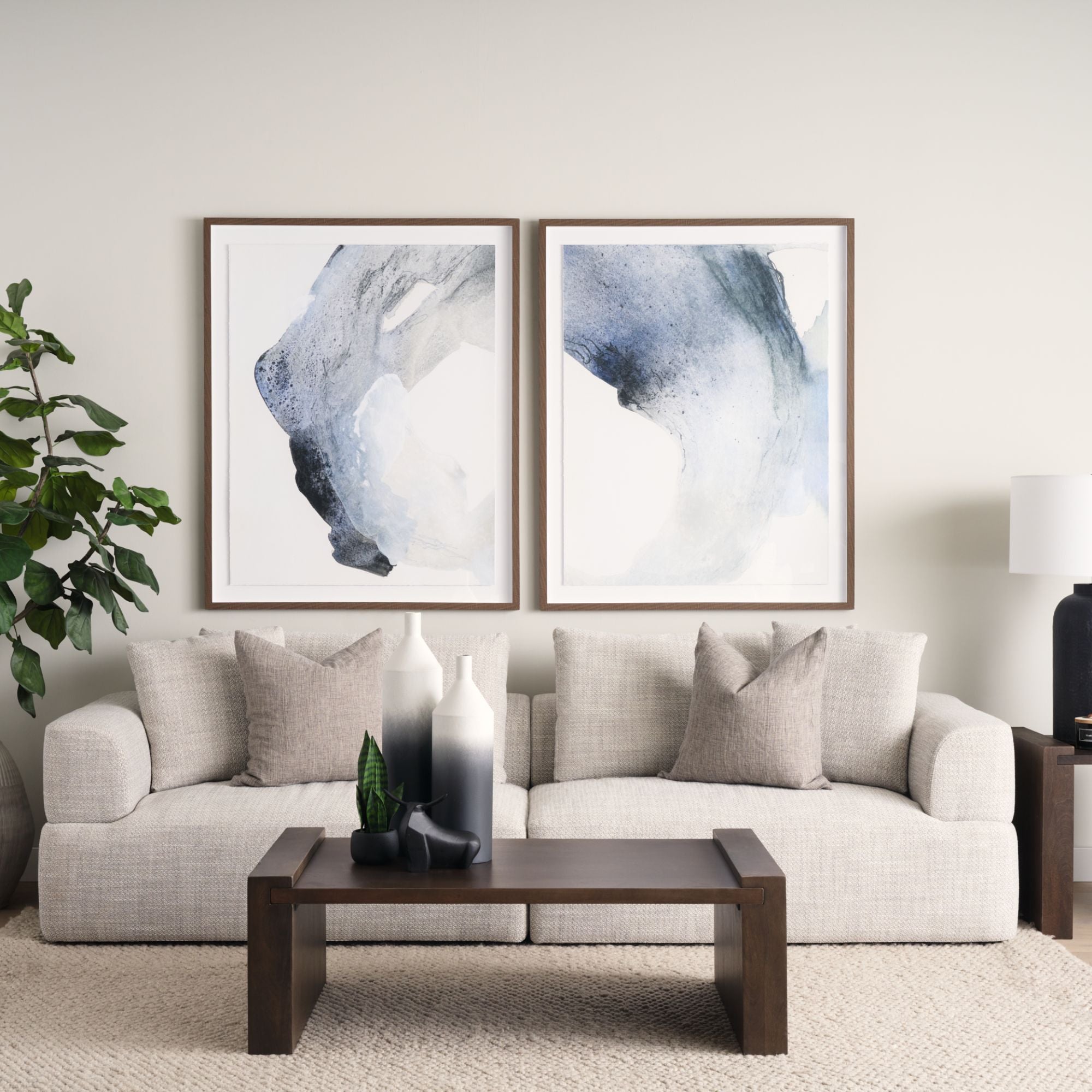 Mercana Warner gray 2-piece sofa set by Mercana Furniture in a contemporary living room arrangement