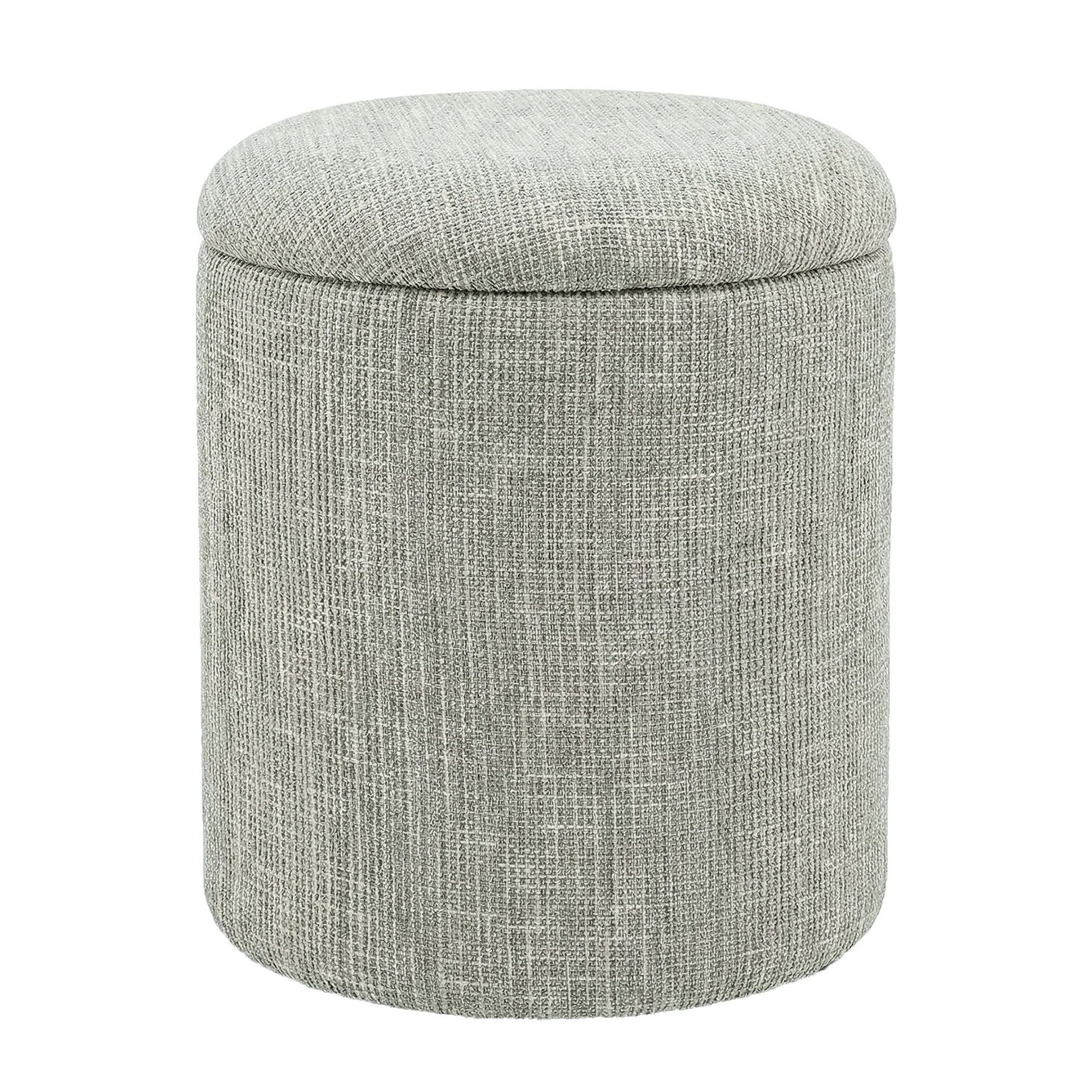 Twyla Round Storage Ottoman – Sage