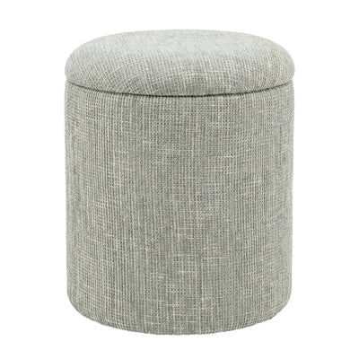 Twyla Round Storage Ottoman – Sage