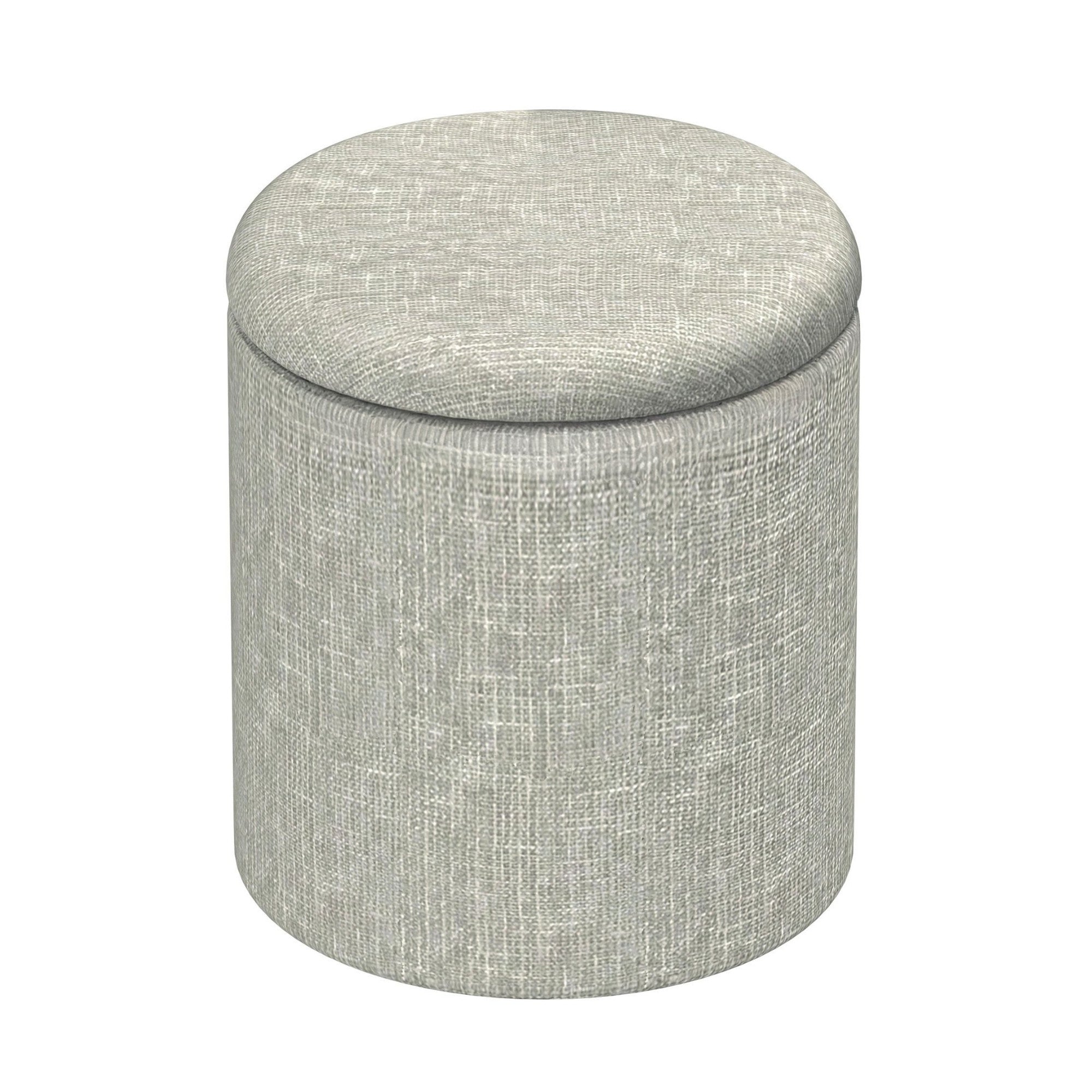 Twyla Round Storage Ottoman – Sage