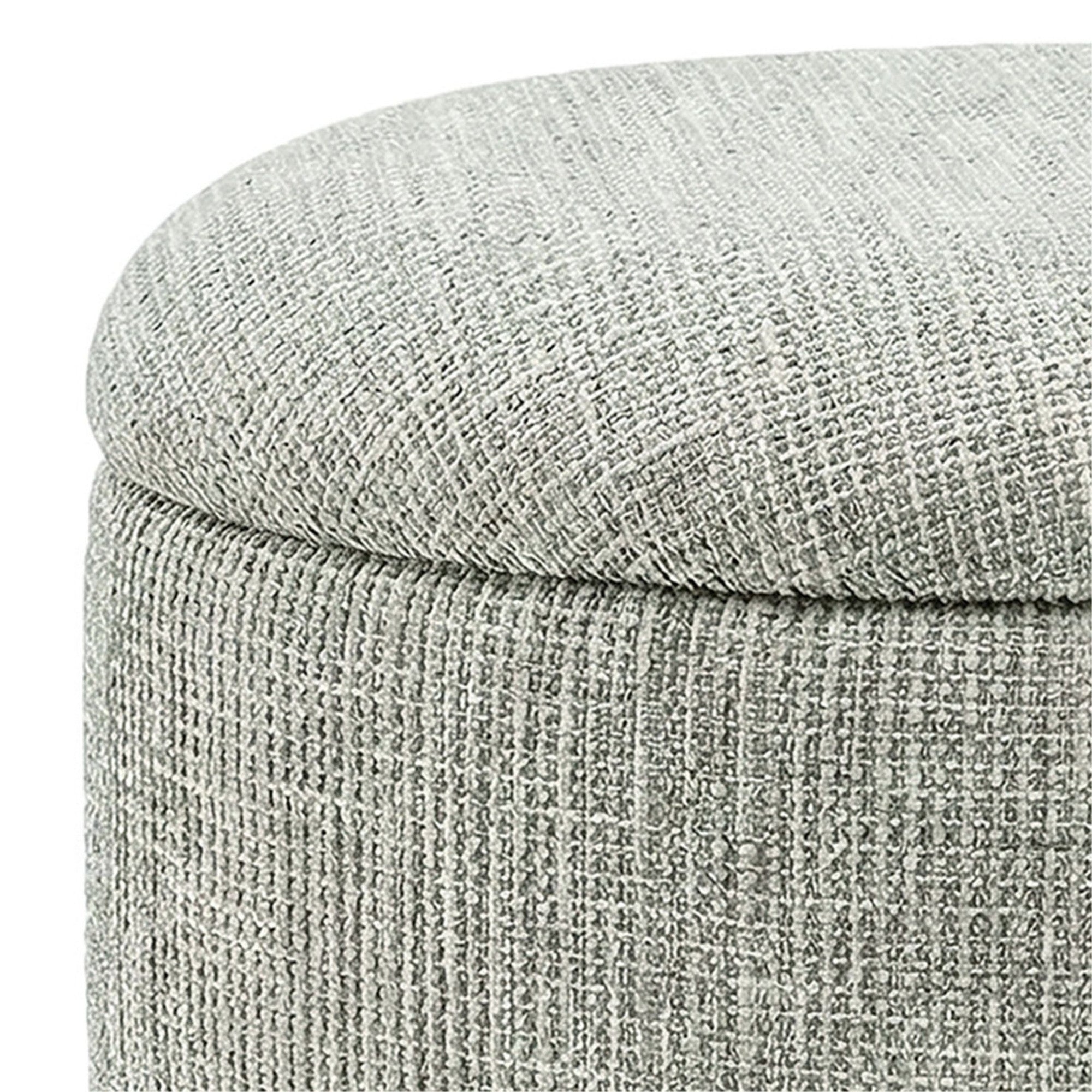 Twyla Round Storage Ottoman – Sage