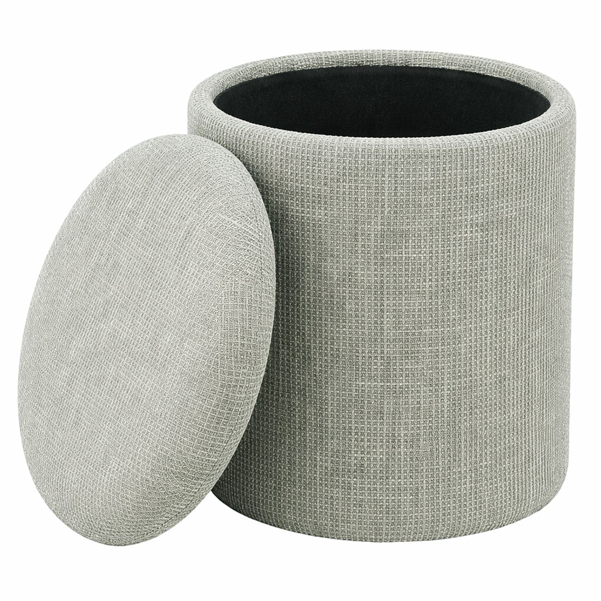 Twyla Round Storage Ottoman – Sage
