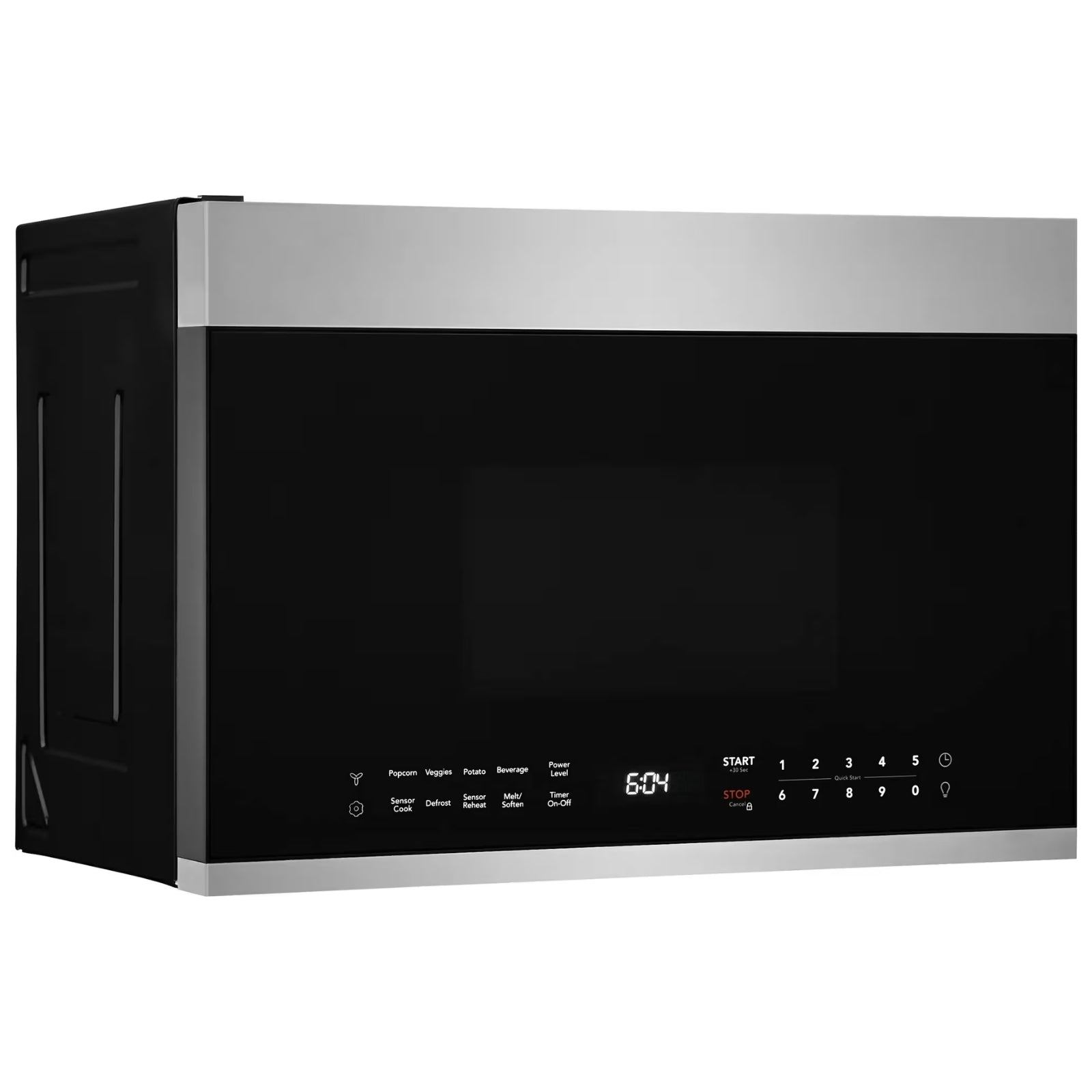 Frigidaire stainless steel over-the-range microwave with digital control panel and interior light, model UMV1422US.