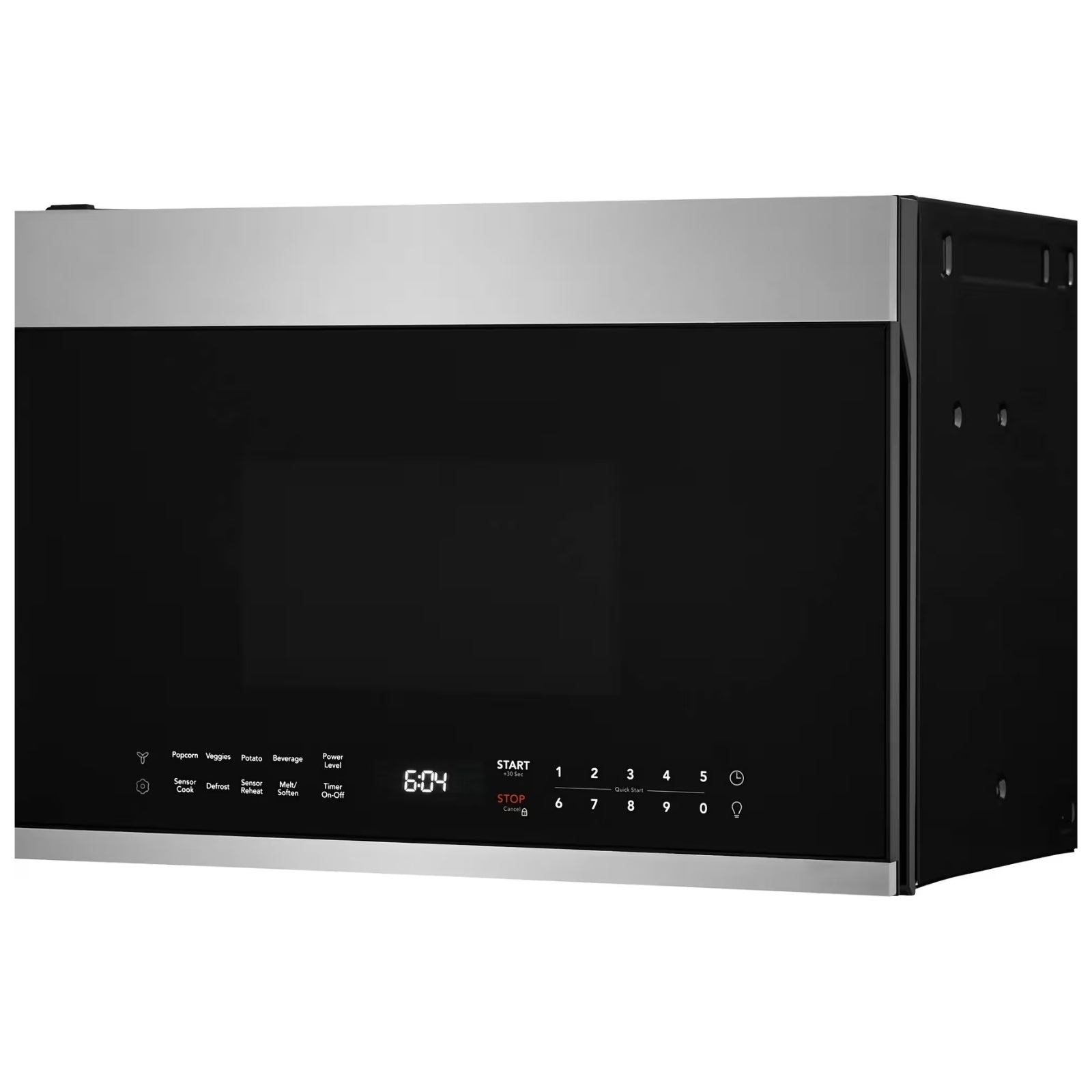 Stainless steel Frigidaire UMV1422US 1.4 cu. ft. over-the-range microwave showing control panel and door design.