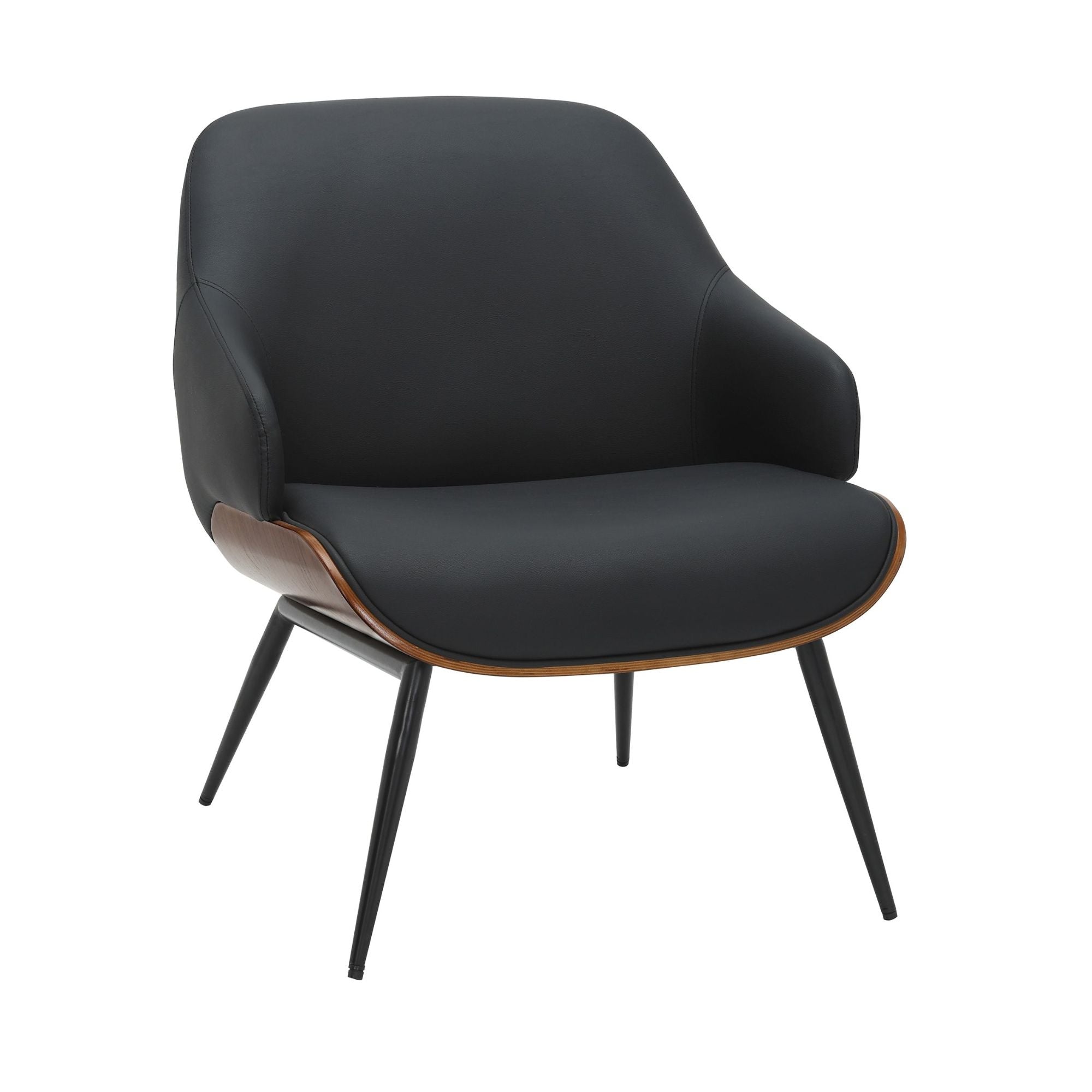 Umber Accent Chair in Black and Walnut