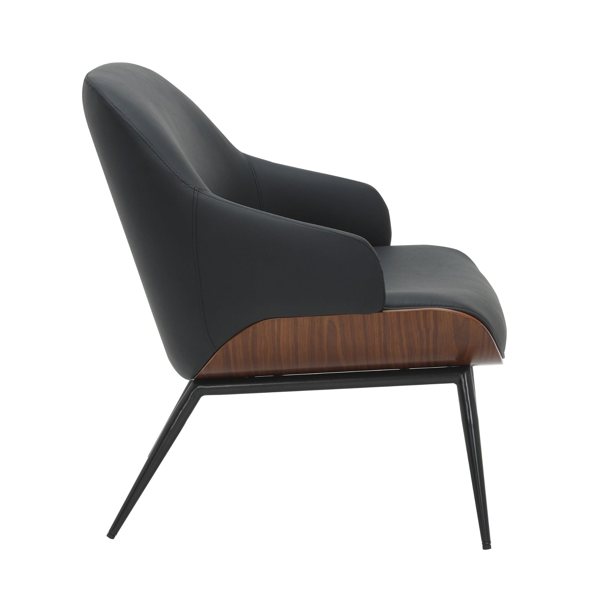 Umber Accent Chair in Black and Walnut