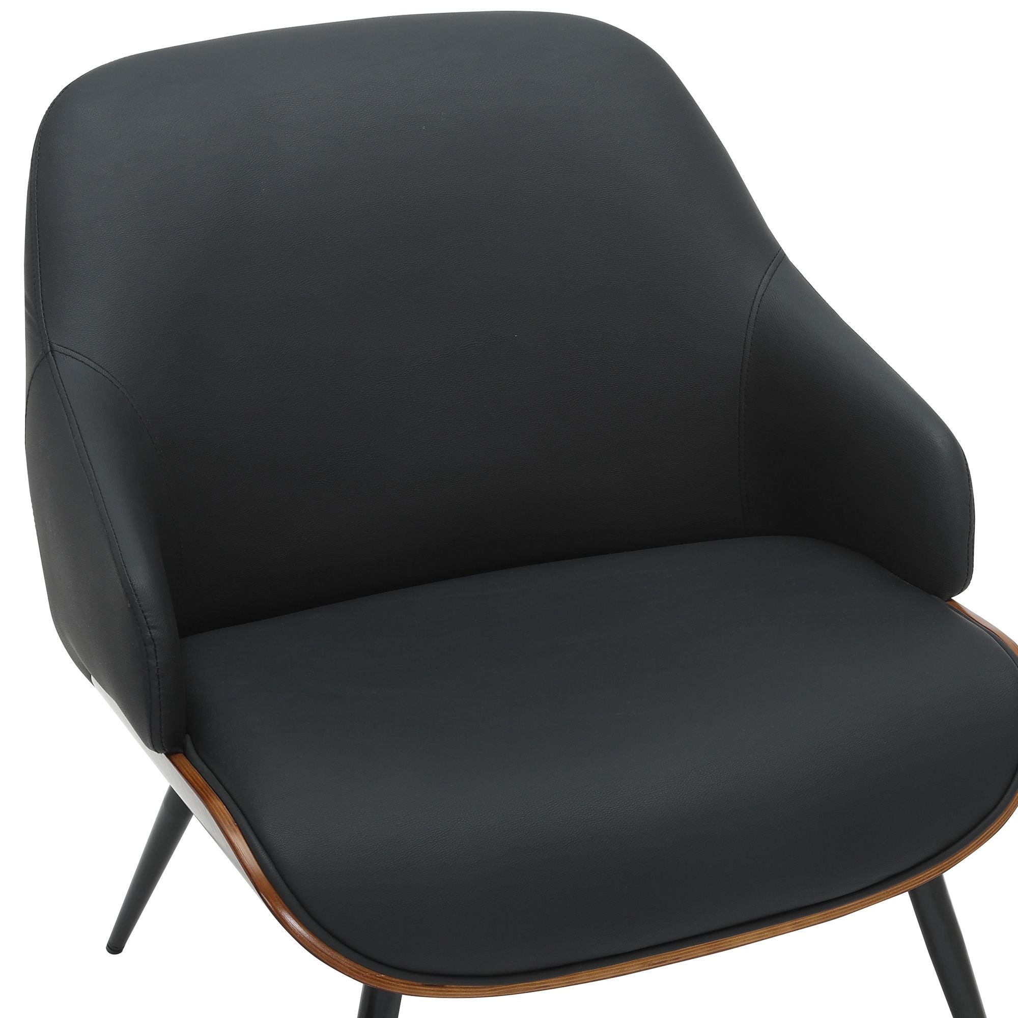 Umber Accent Chair in Black and Walnut