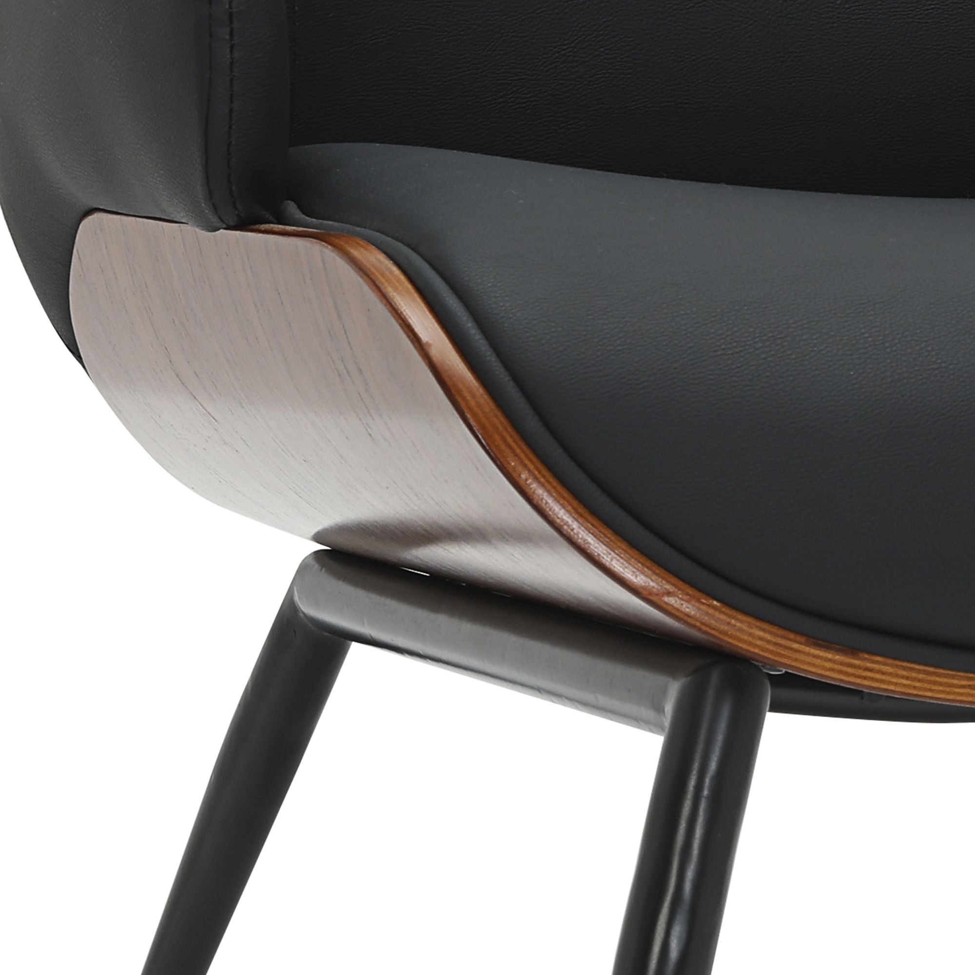 Umber Accent Chair in Black and Walnut