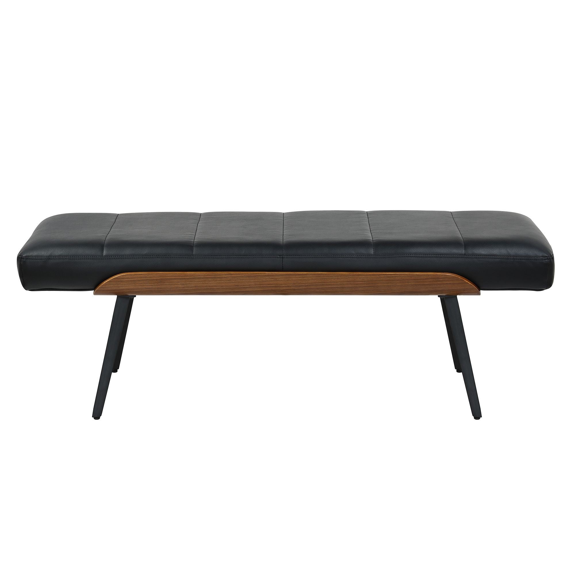 Umber Bench in Black and Walnut