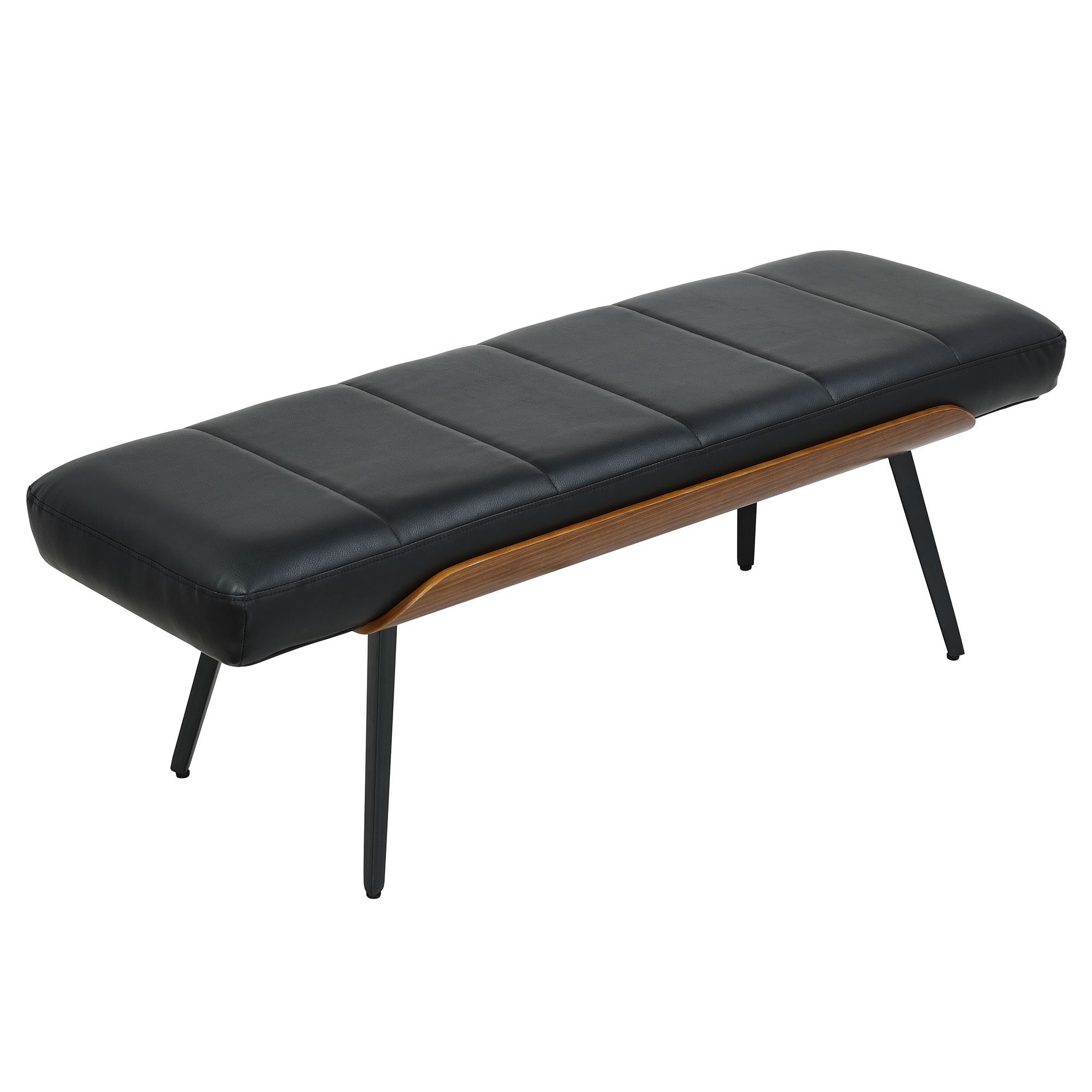 Umber Bench in Black and Walnut