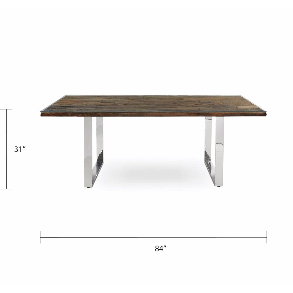 Utica Organic Railwood Dining Table.