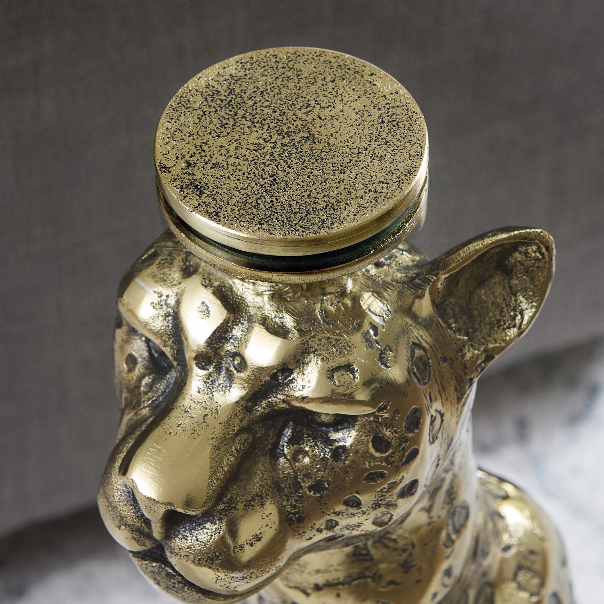 Vallain Accent Table Antique Gold Finish