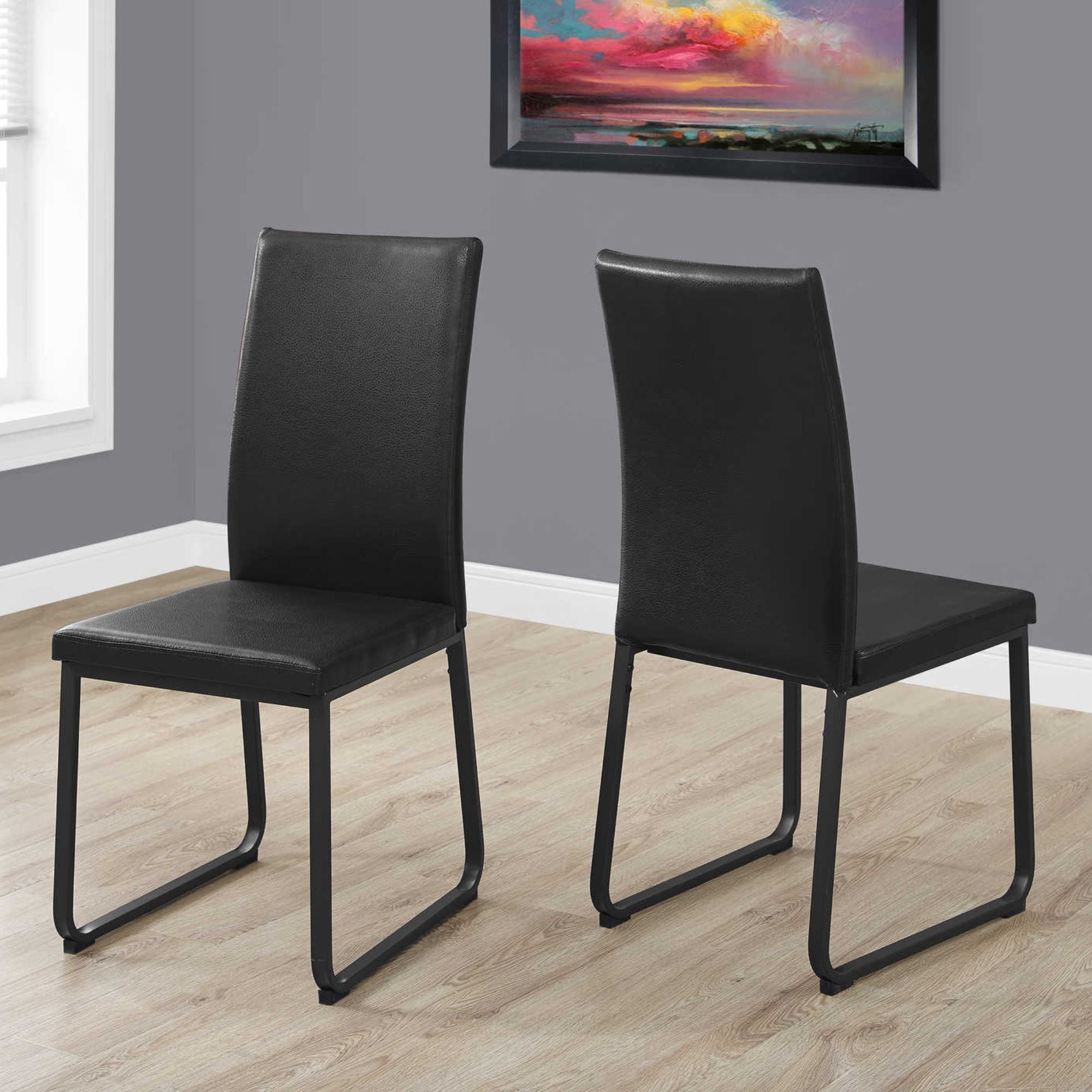 Velo Modern Dining Chair in Black/Black ( Set of 2) | CastleUp Experience Centre Online Furniture
