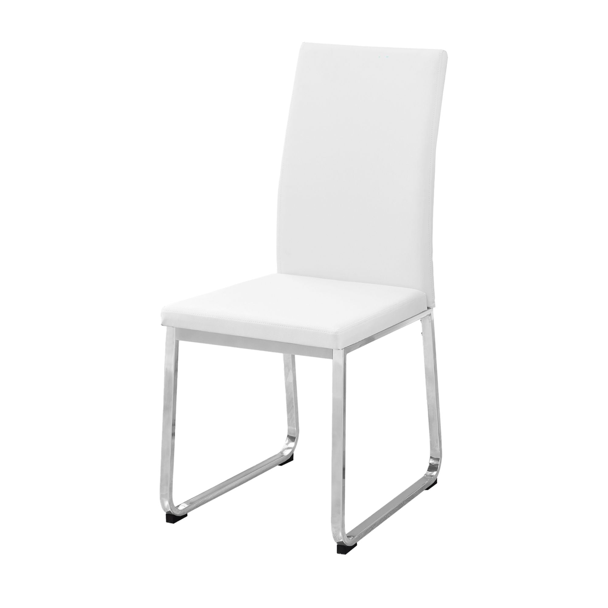 Velo Modern Dining Chair in White/Chrome ( Set of 2) | CastleUp Experience Centre Online Furniture