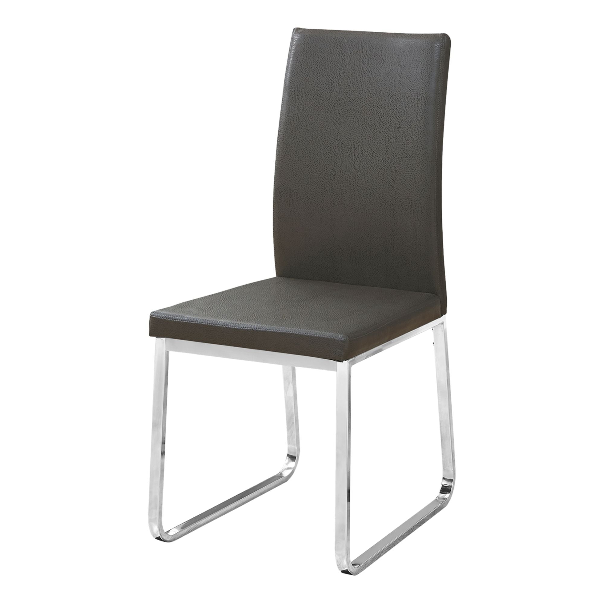 Velo Modern Dining Chair in Grey/Chrome ( Set of 2) | CastleUp Experience Centre Online Furniture