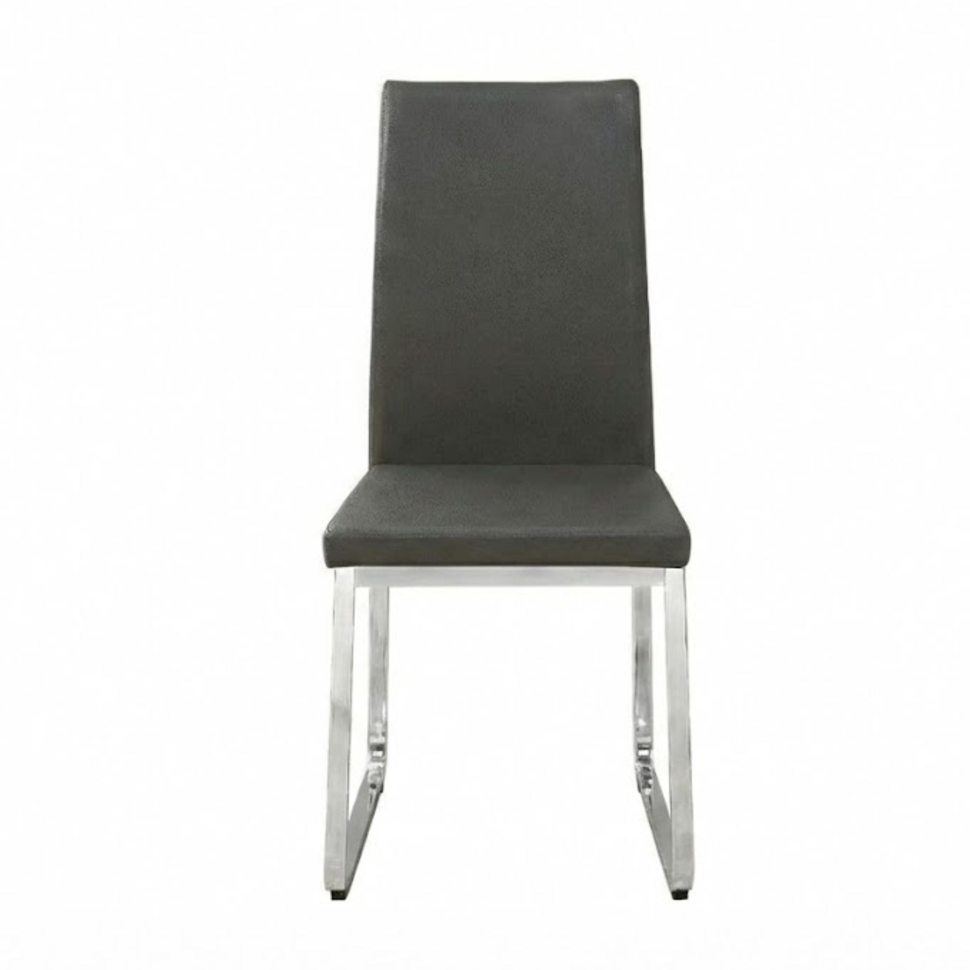 Velo Modern Dining Chair in Grey/Chrome ( Set of 2) | CastleUp Experience Centre Online Furniture