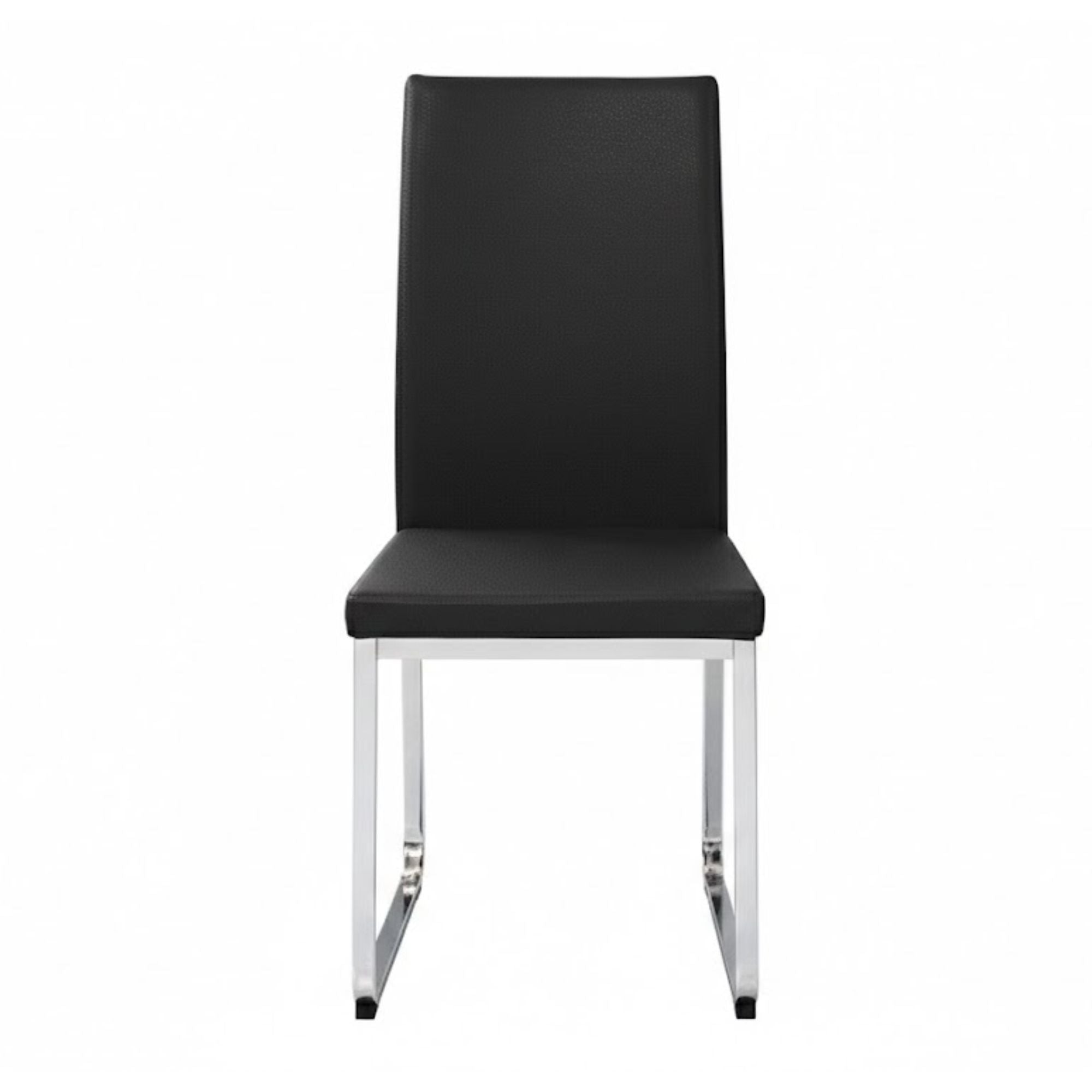 Velo Modern Dining Chair in Black/Chrome ( Set of 2) | CastleUp Experience Centre Online Furniture