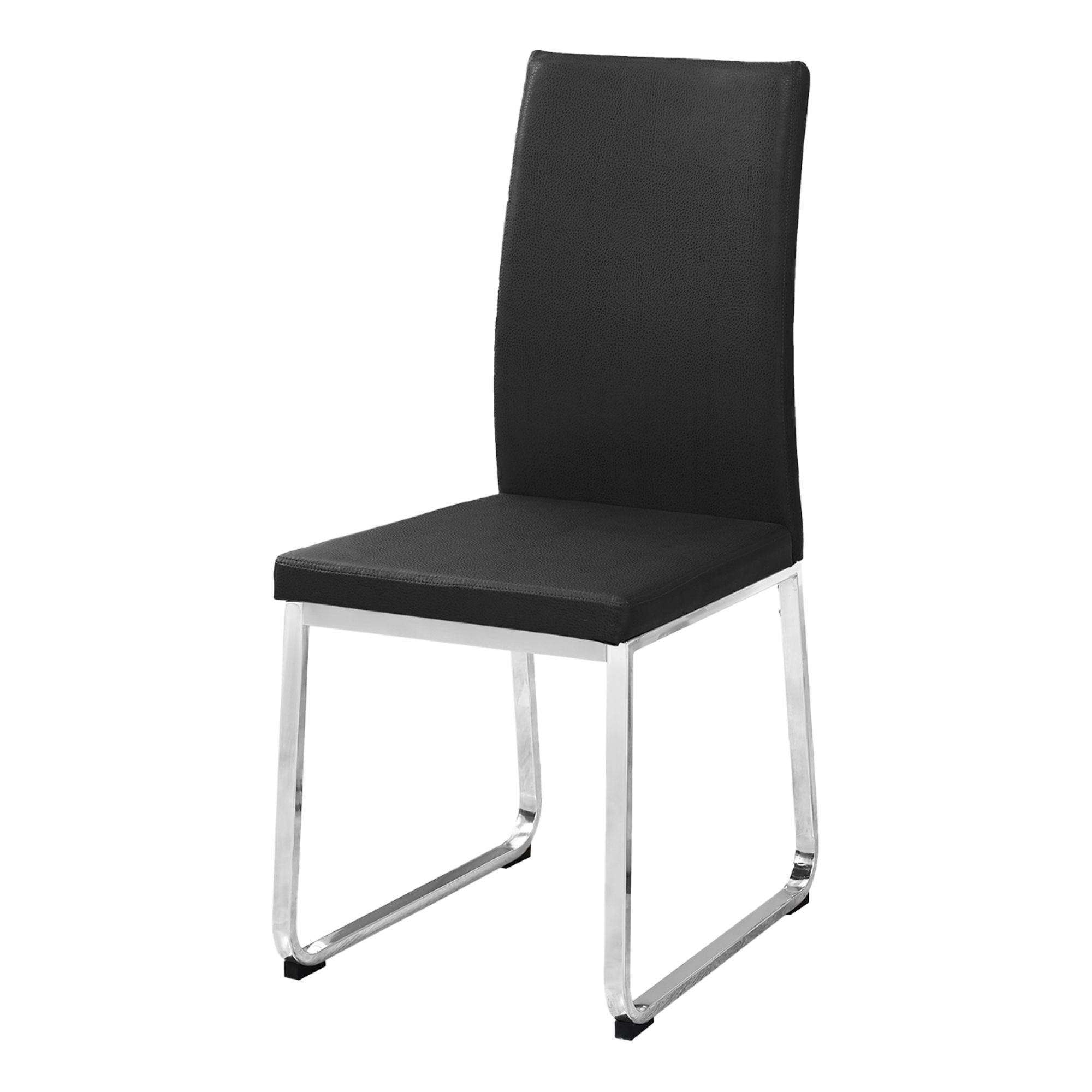 Velo Modern Dining Chair in Black/Chrome ( Set of 2) | CastleUp Experience Centre Online Furniture