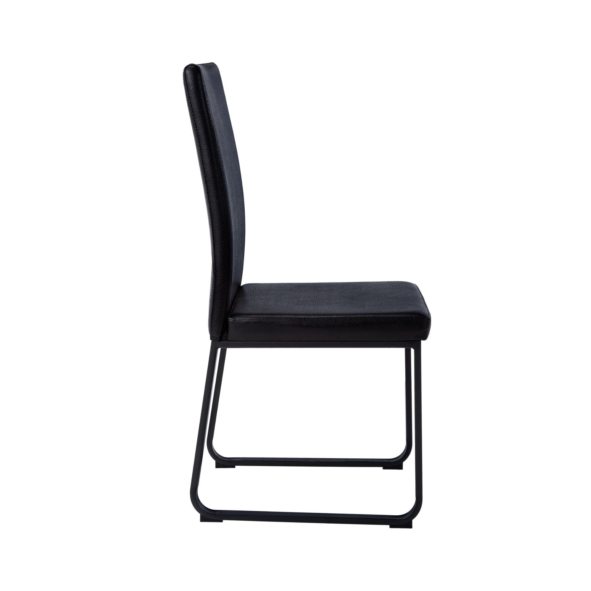 Velo Modern Dining Chair in Black/Black ( Set of 2) | CastleUp Experience Centre Online Furniture