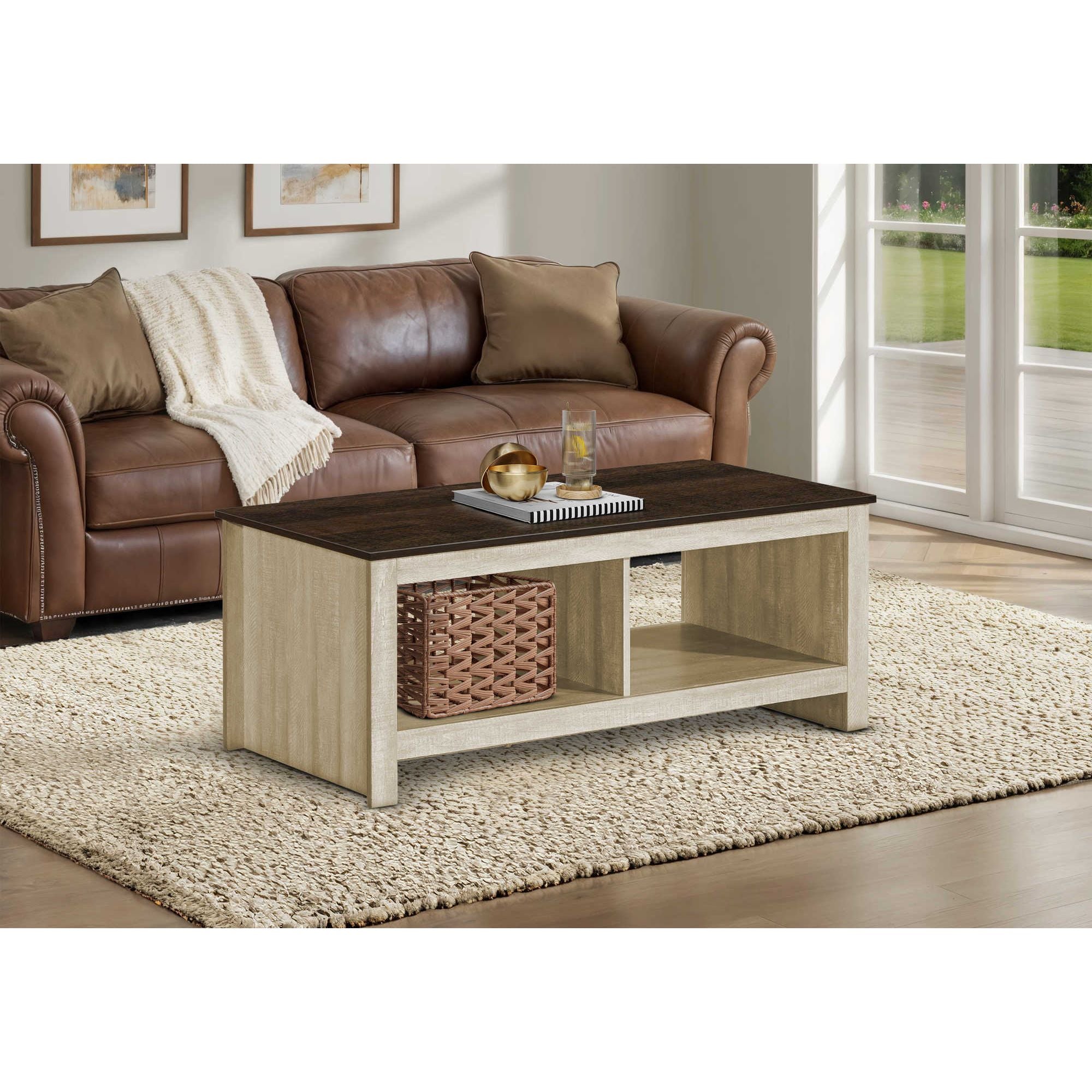 Velour coffee table from Monarch Specialties with a sleek design and plush velour surface, ideal for modern living rooms.